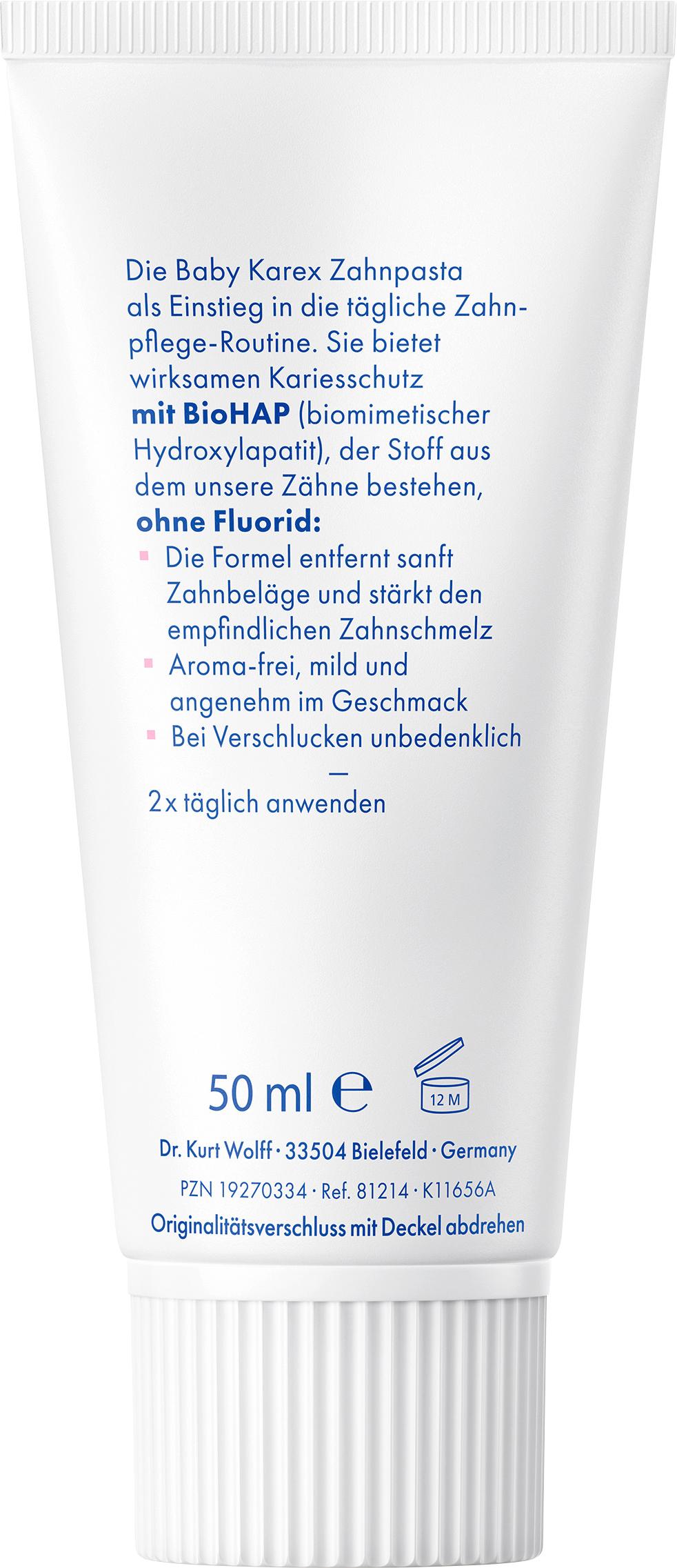 Produktbild Baby Karex Zahnpasta ohne Fluorid 0-2 Jahre 3 von 6