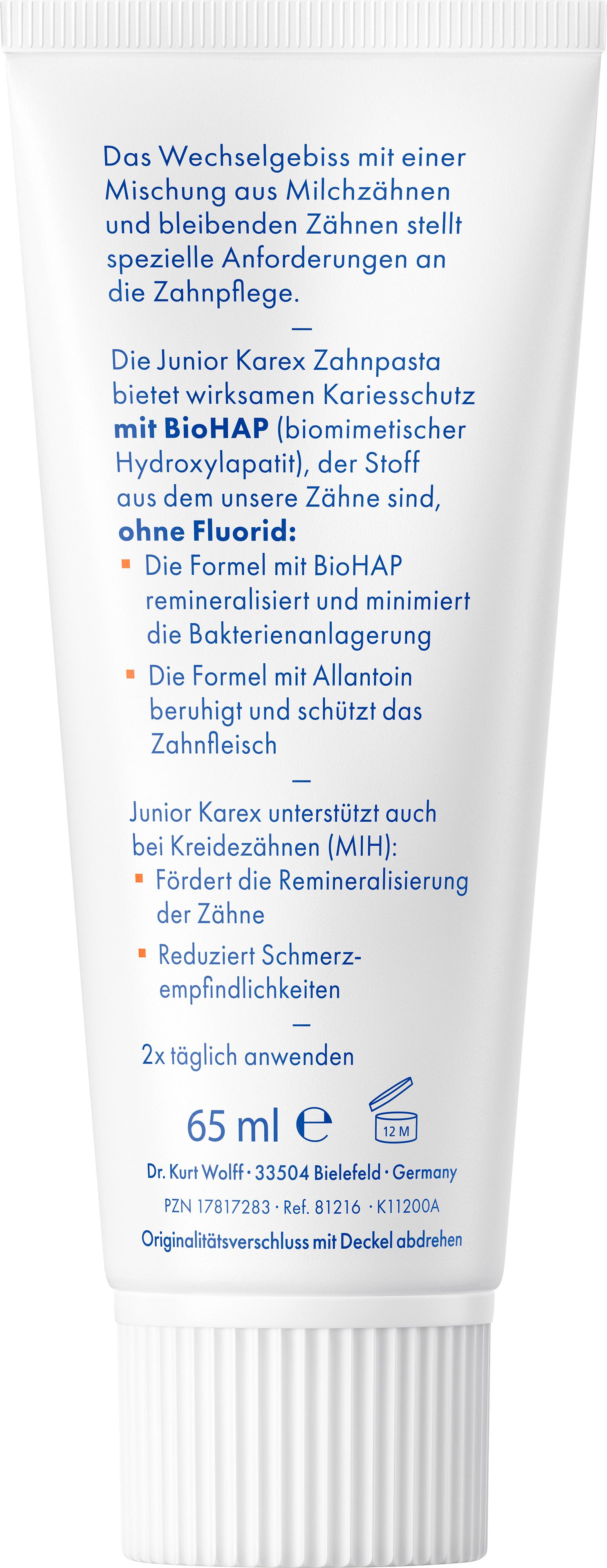 Produktbild Junior Karex Zahnpasta ohne Fluorid 4 von 8