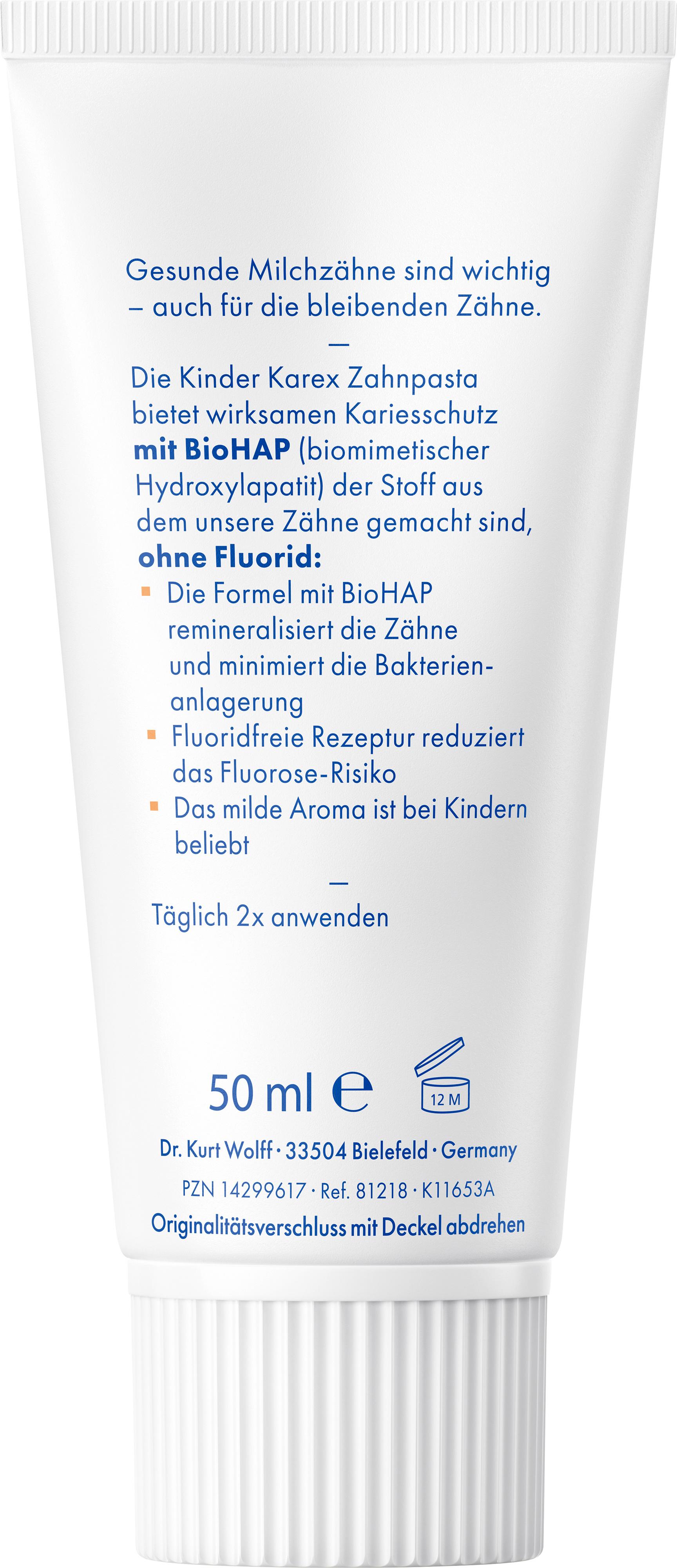 Produktbild Kinder Karex Zahnpasta ohne Fluorid 6 von 6