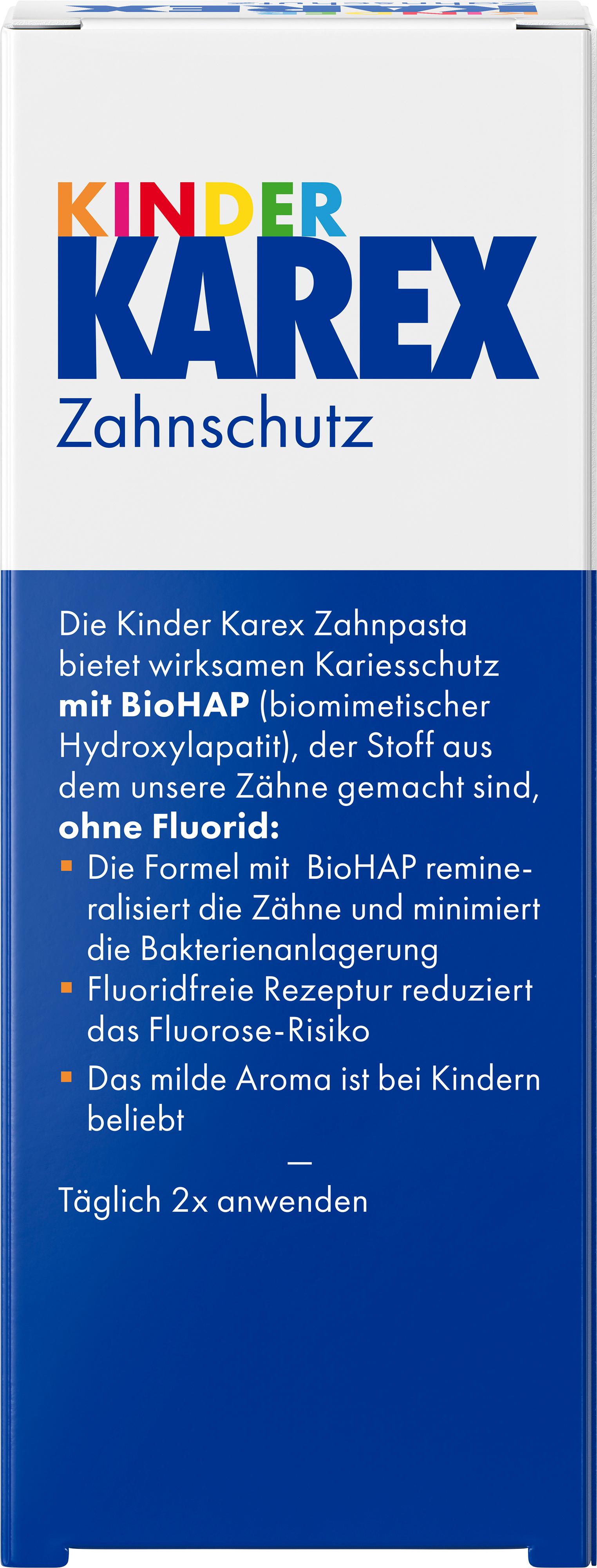 Produktbild Kinder Karex Zahnpasta ohne Fluorid 2 von 6