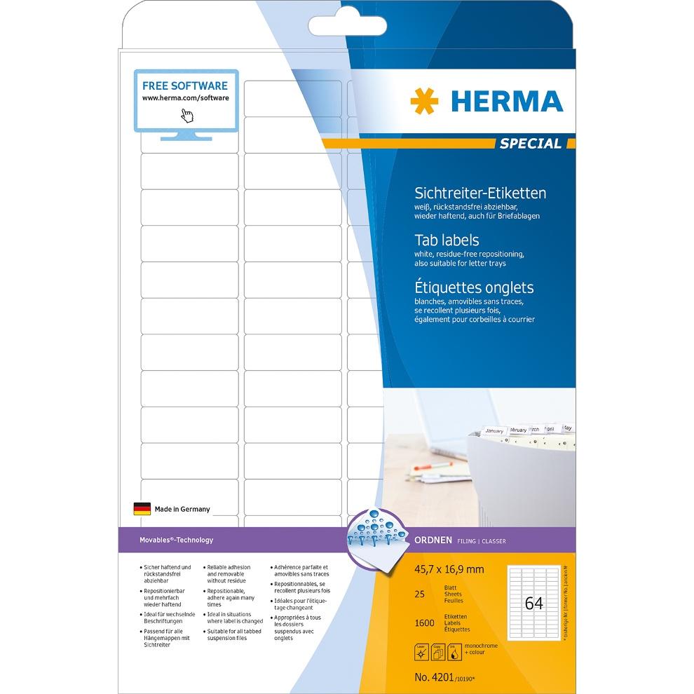HERMA Etiketten für Sichtreiter Movables 46 x 17mm