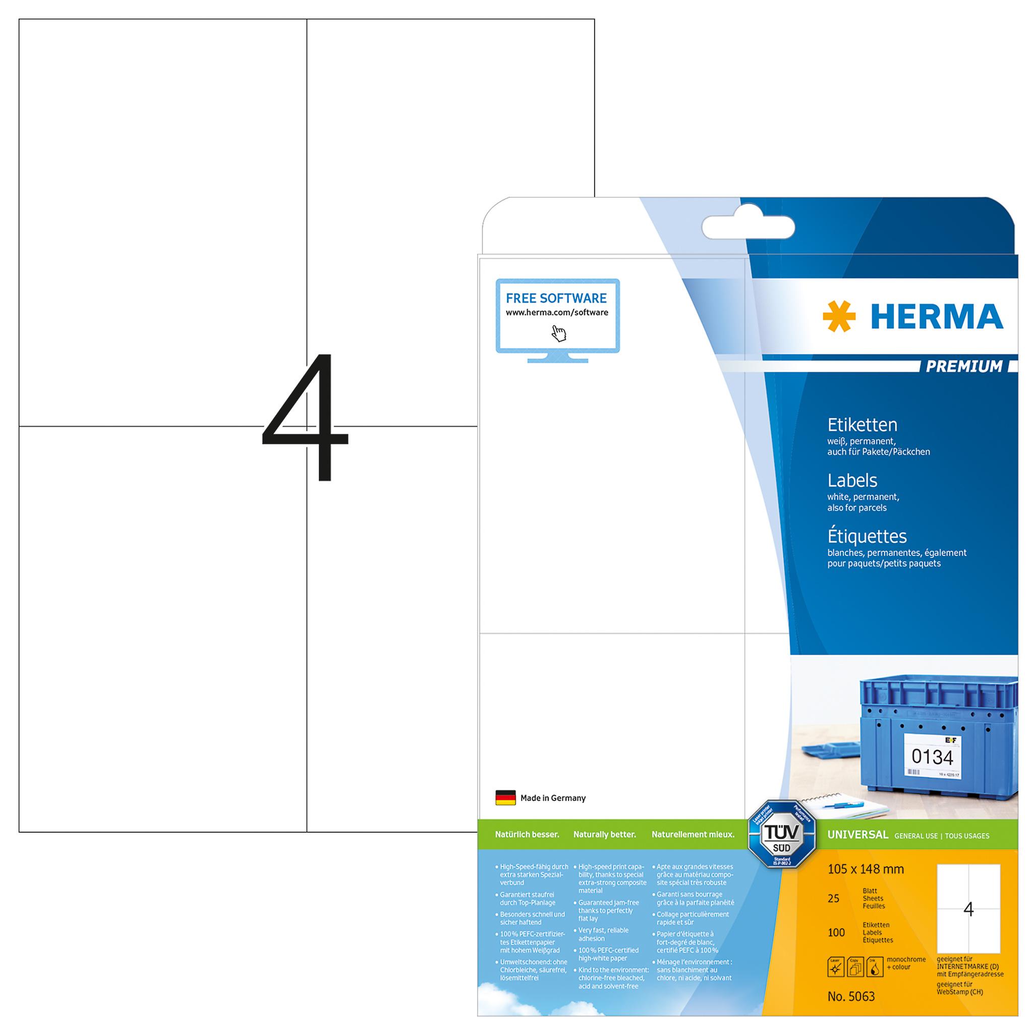Produktbild HERMA Premium Etiketten 105x148mm 2 von 4