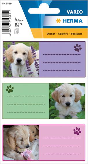VARIO Schuletiketten Hunde