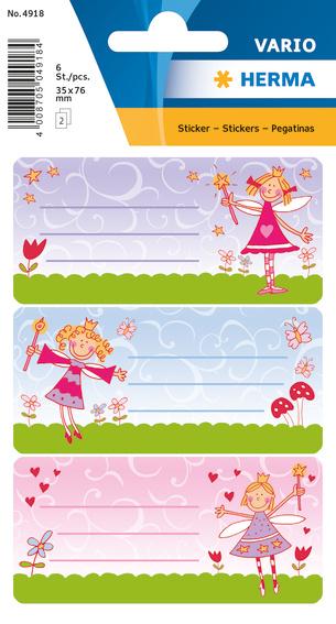 VARIO Schuletiketten Prinzessin Glitter