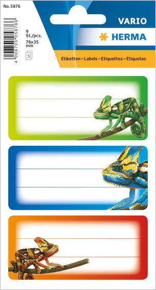 VARIO Schuletiketten Gecko