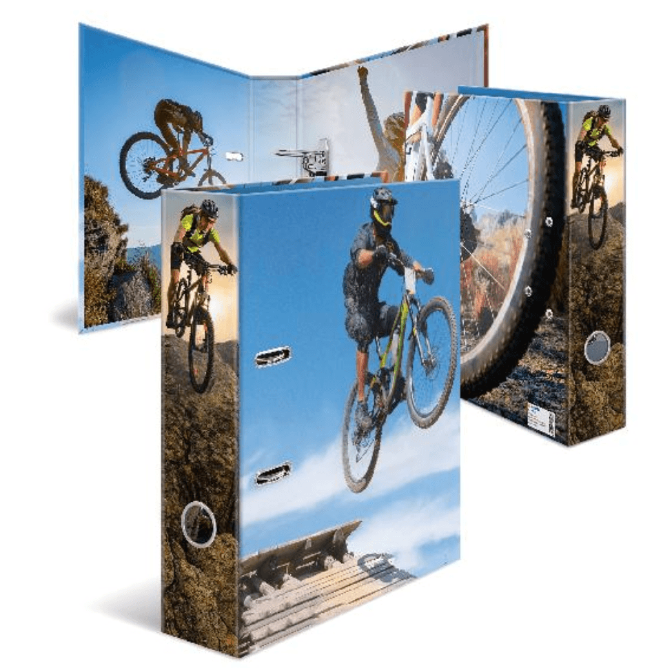 HERMA Motiv-Ordner A4 Mountain Bike breit