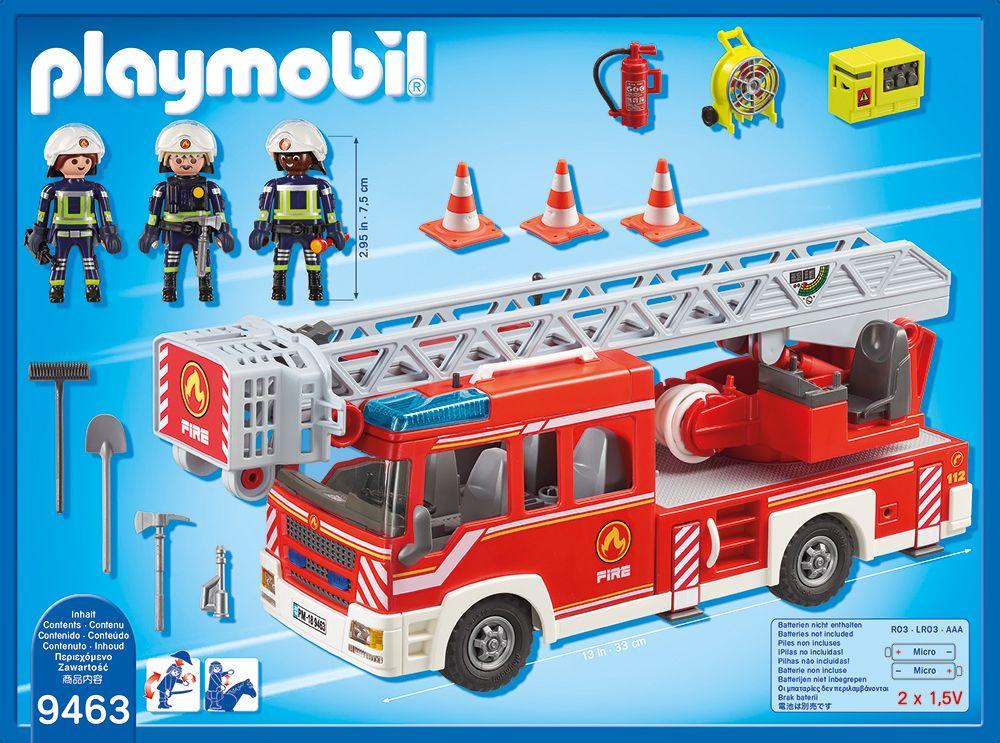 Produktbild PLAYMOBIL 9463 - City Action - Feuerwehr-Leiterfahrzeug 2 von 3