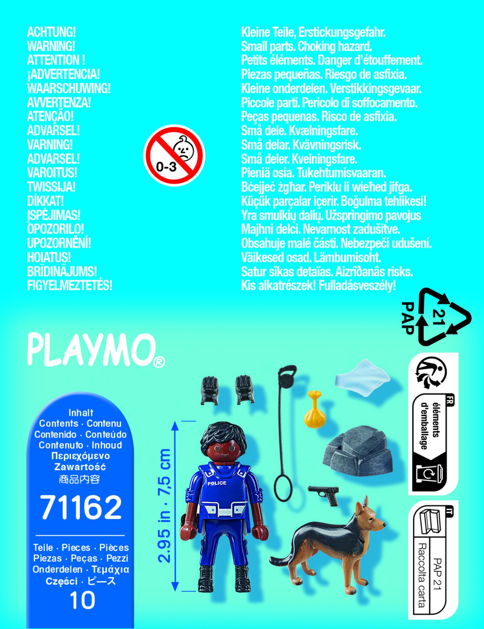 Produktbild PLAYMOBIL 71162 - Special Plus - Polizist mit Spürhund 2 von 4