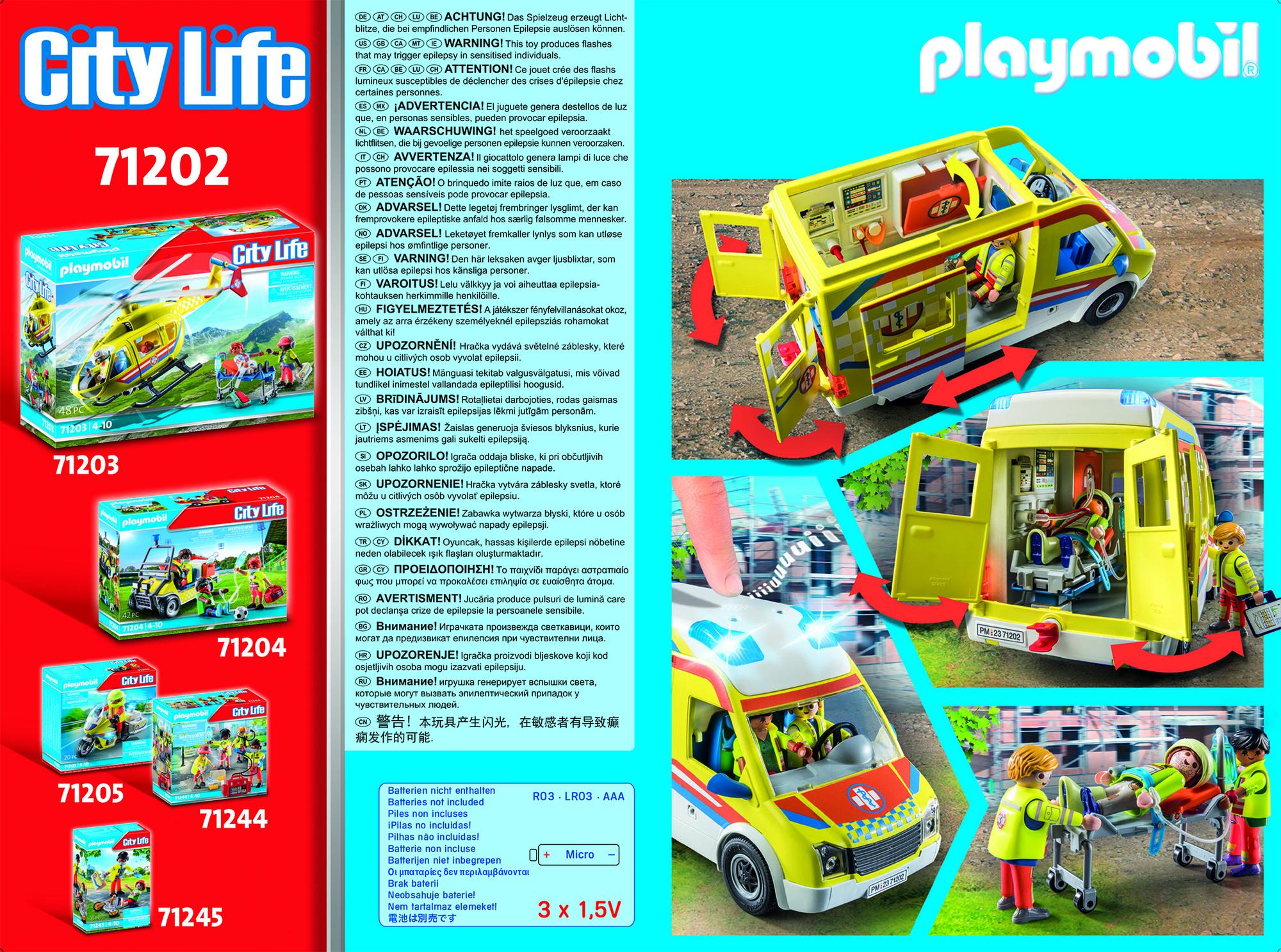 Produktbild PLAYMOBIL 71202 - City Life - Rettungswagen mit Licht und Sound 2 von 6