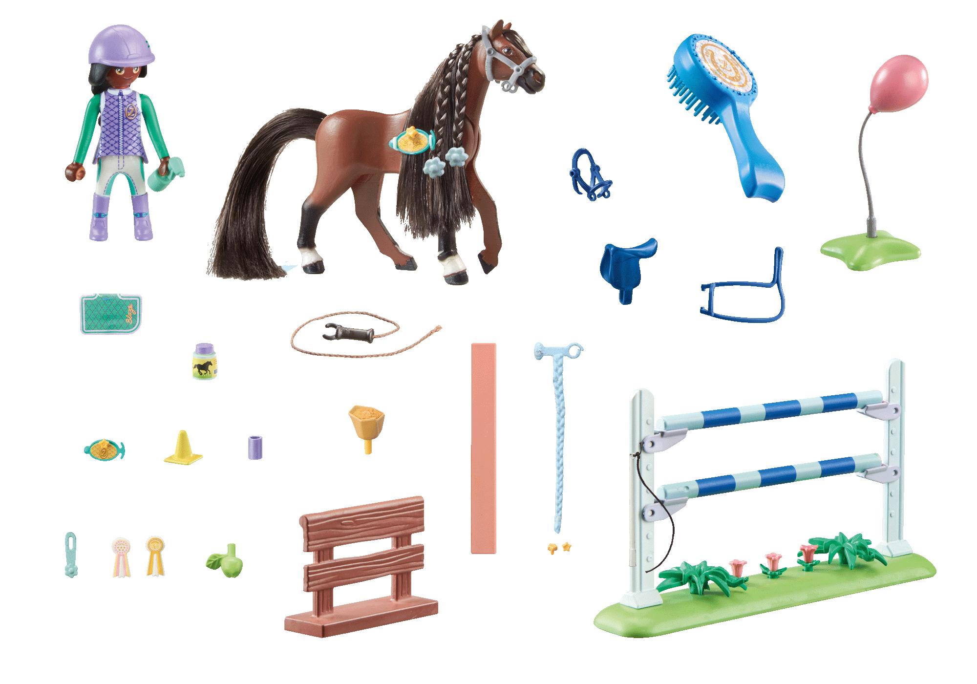 Produktbild PLAYMOBIL 71355 - Horses of Waterfall - Zoe&Blaze mit Turnierparcours 2 von 8