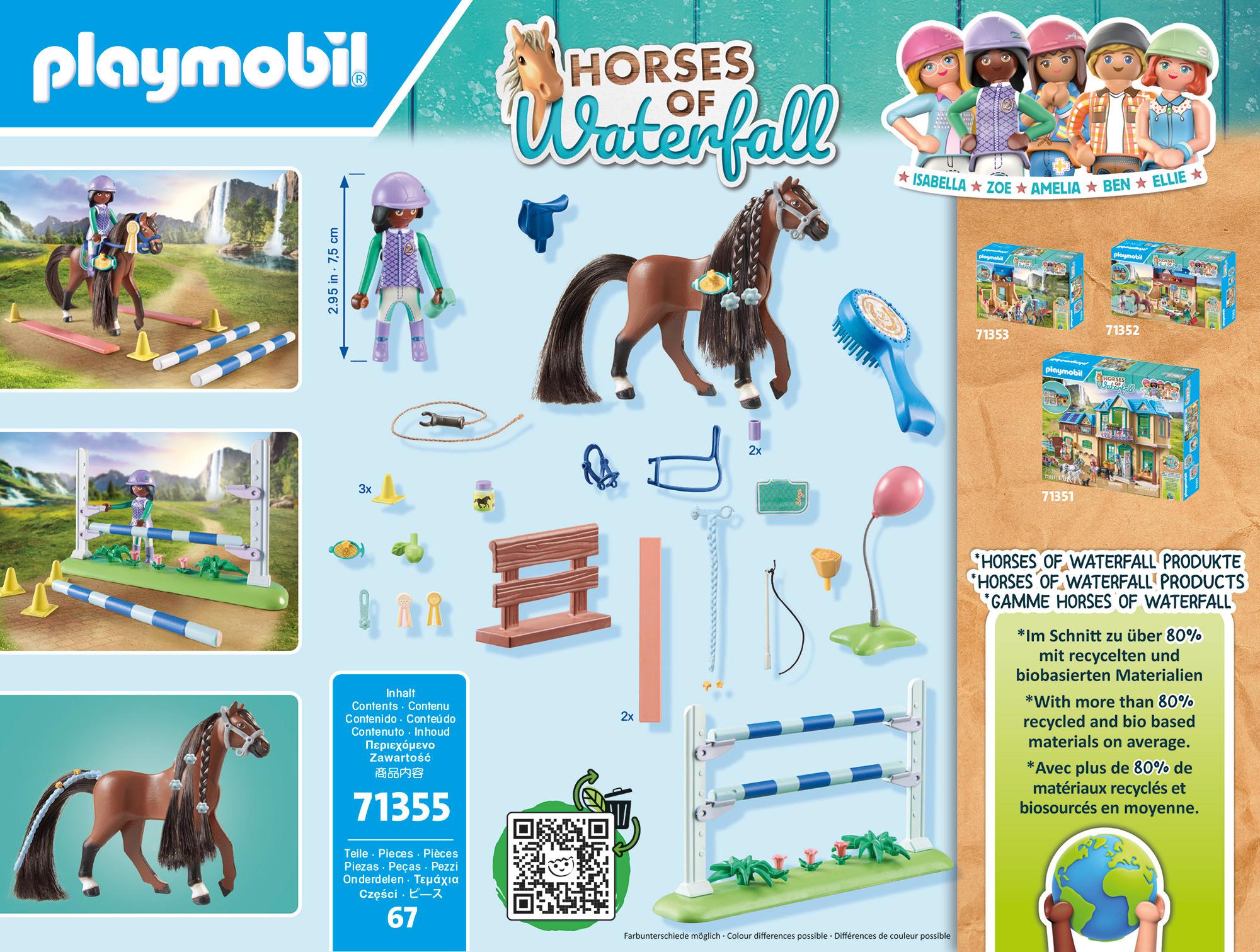 Produktbild PLAYMOBIL 71355 - Horses of Waterfall - Zoe&Blaze mit Turnierparcours 5 von 8