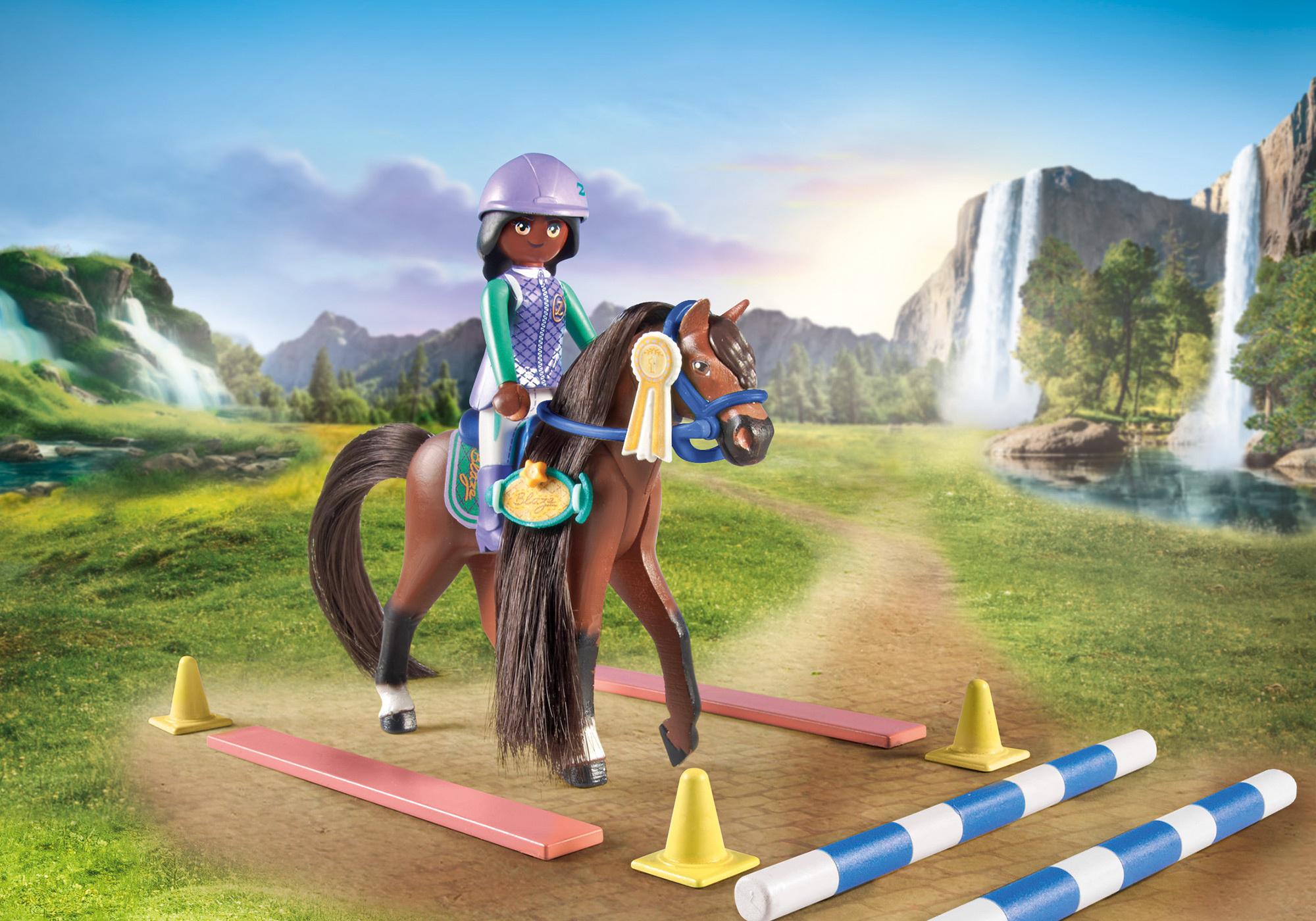 Produktbild PLAYMOBIL 71355 - Horses of Waterfall - Zoe&Blaze mit Turnierparcours 4 von 8