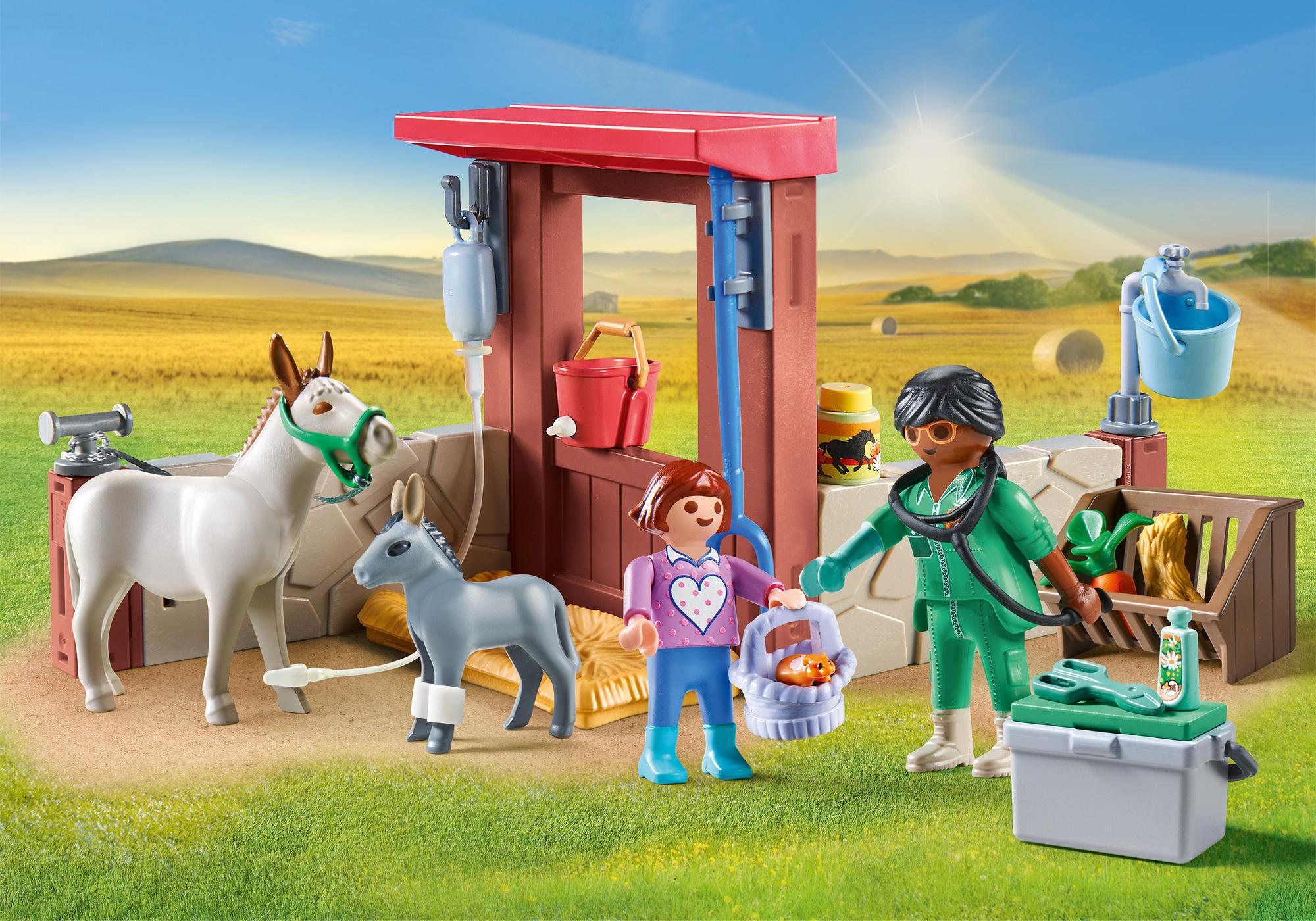 Produktbild PLAYMOBIL 71471 - Country - Tierarzteinsatz bei den Eseln 4 von 6