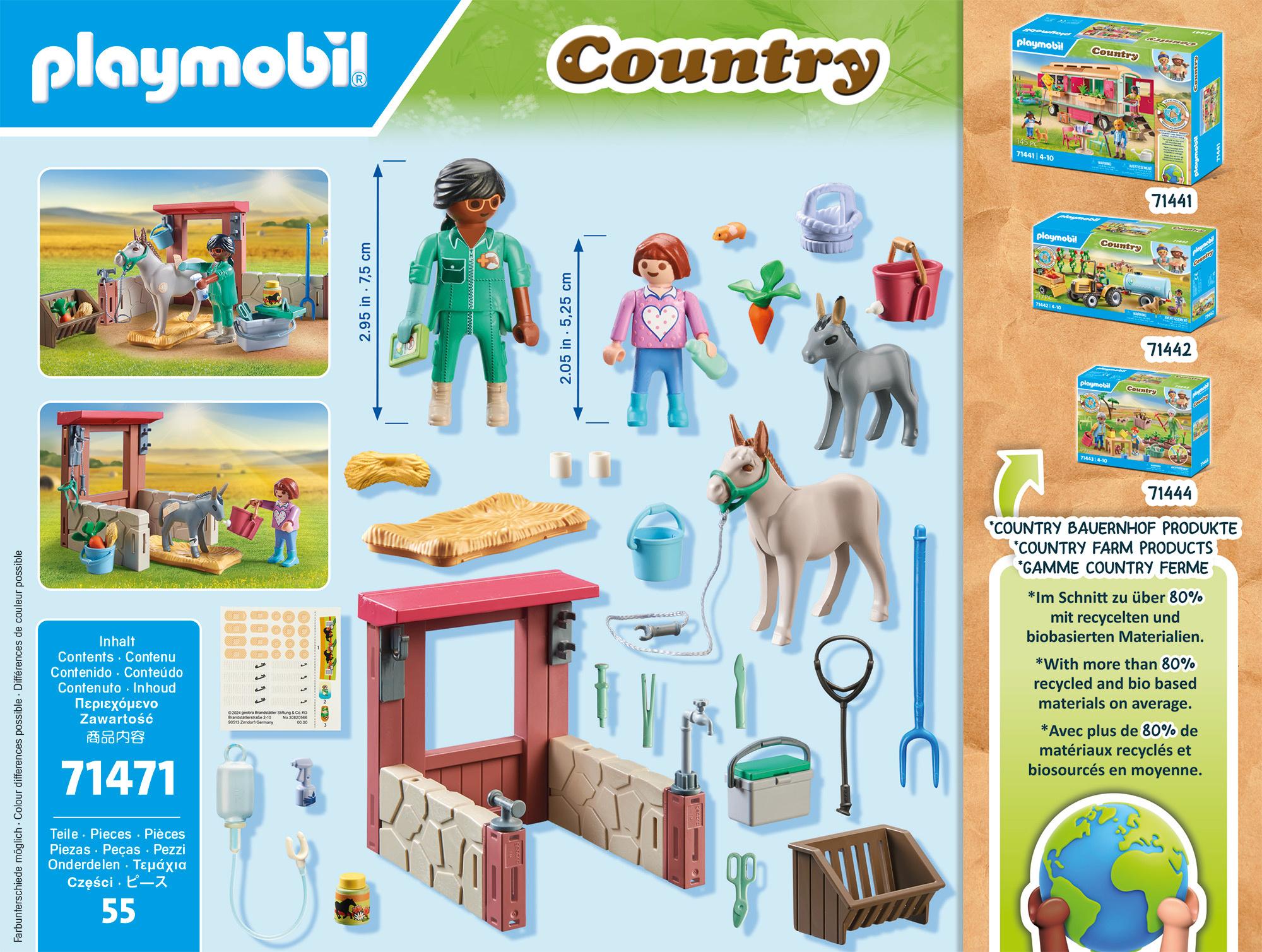 Produktbild PLAYMOBIL 71471 - Country - Tierarzteinsatz bei den Eseln 5 von 6