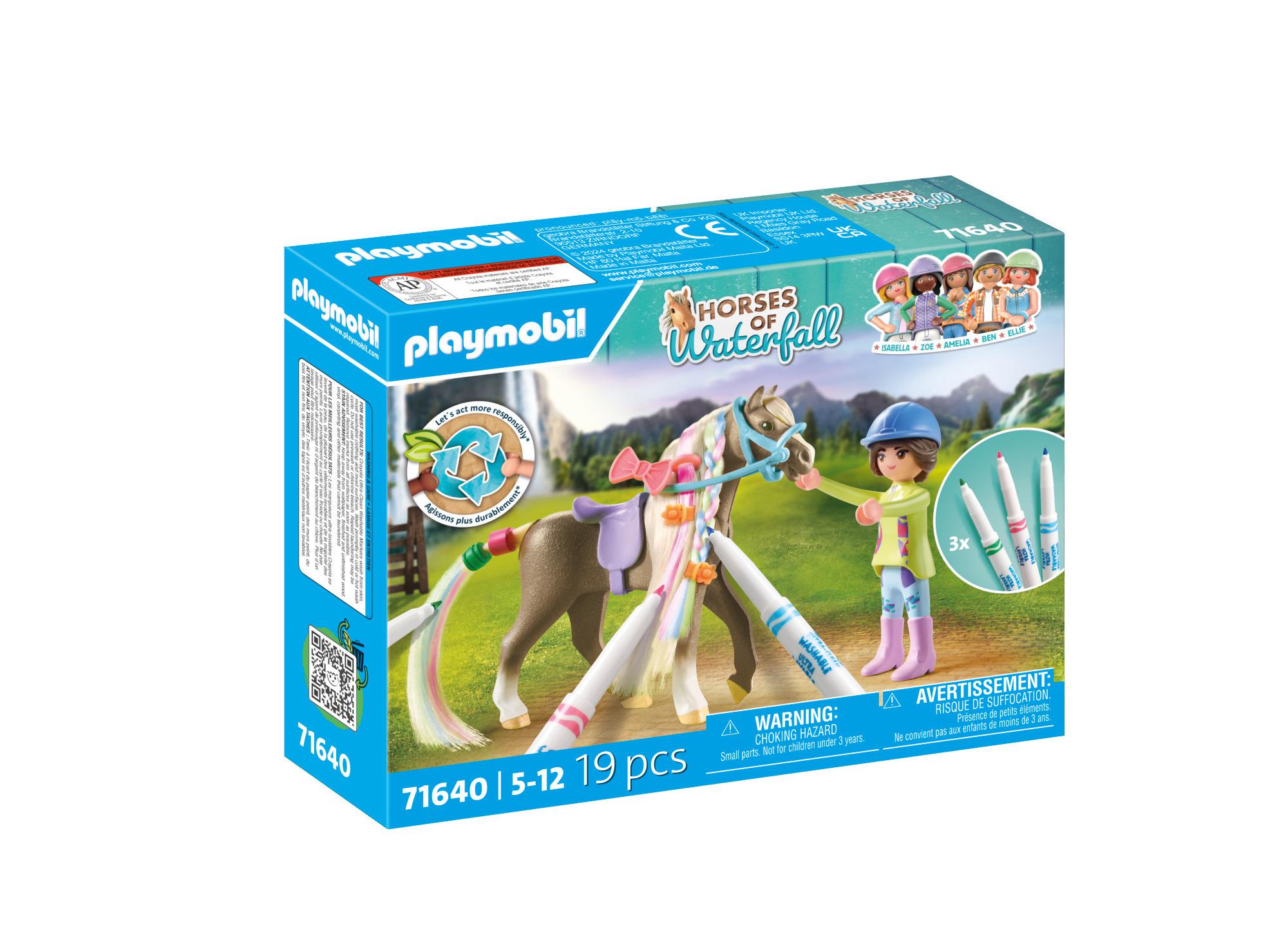 PLAYMOBIL 71640 - Horses of Waterfall - Kreativset mit Pferd und Stiften