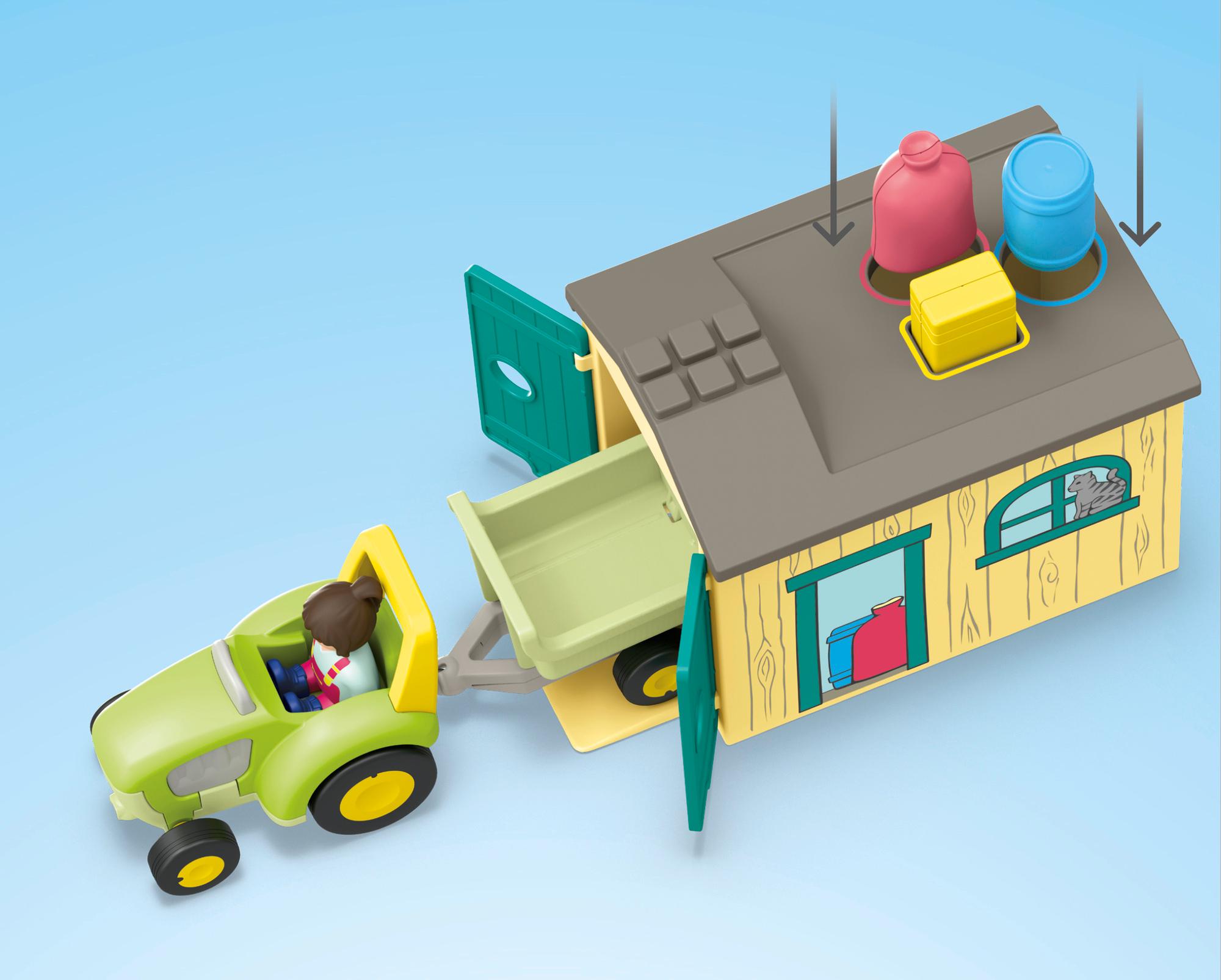 Produktbild PLAYMOBIL 71656 JUNIOR 1.2.3: Bauernhof-Abenteuer mit Traktor, Anhänger und tierischen Freunden 7 von 7