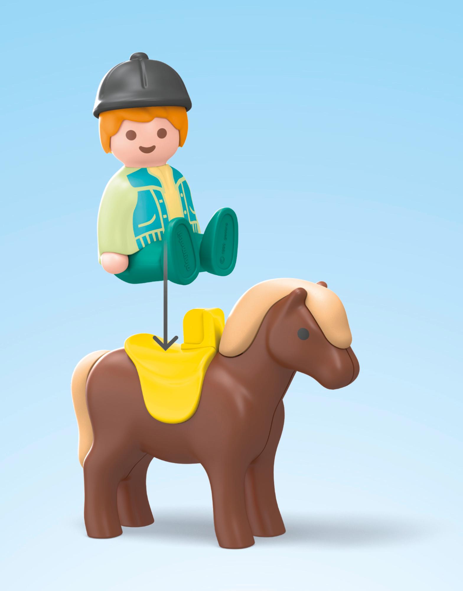 Produktbild PLAYMOBIL 71656 JUNIOR 1.2.3: Bauernhof-Abenteuer mit Traktor, Anhänger und tierischen Freunden 6 von 7