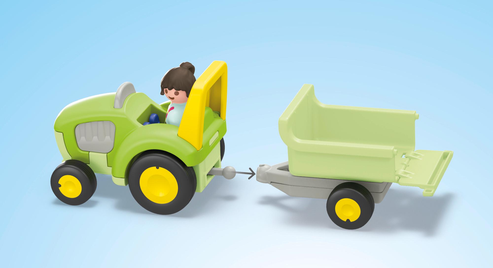 Produktbild PLAYMOBIL 71656 JUNIOR 1.2.3: Bauernhof-Abenteuer mit Traktor, Anhänger und tierischen Freunden 4 von 7