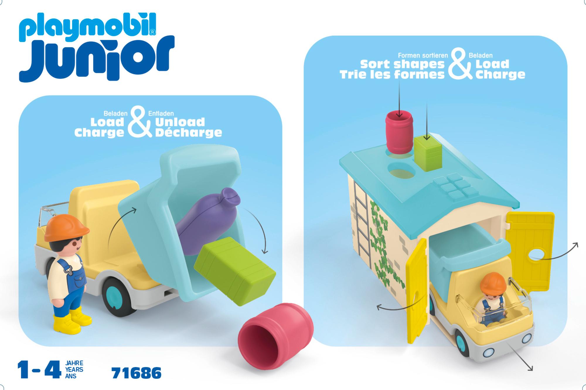 Produktbild PLAYMOBIL 71686 JUNIOR LKW mit Sortiergarage 2 von 7
