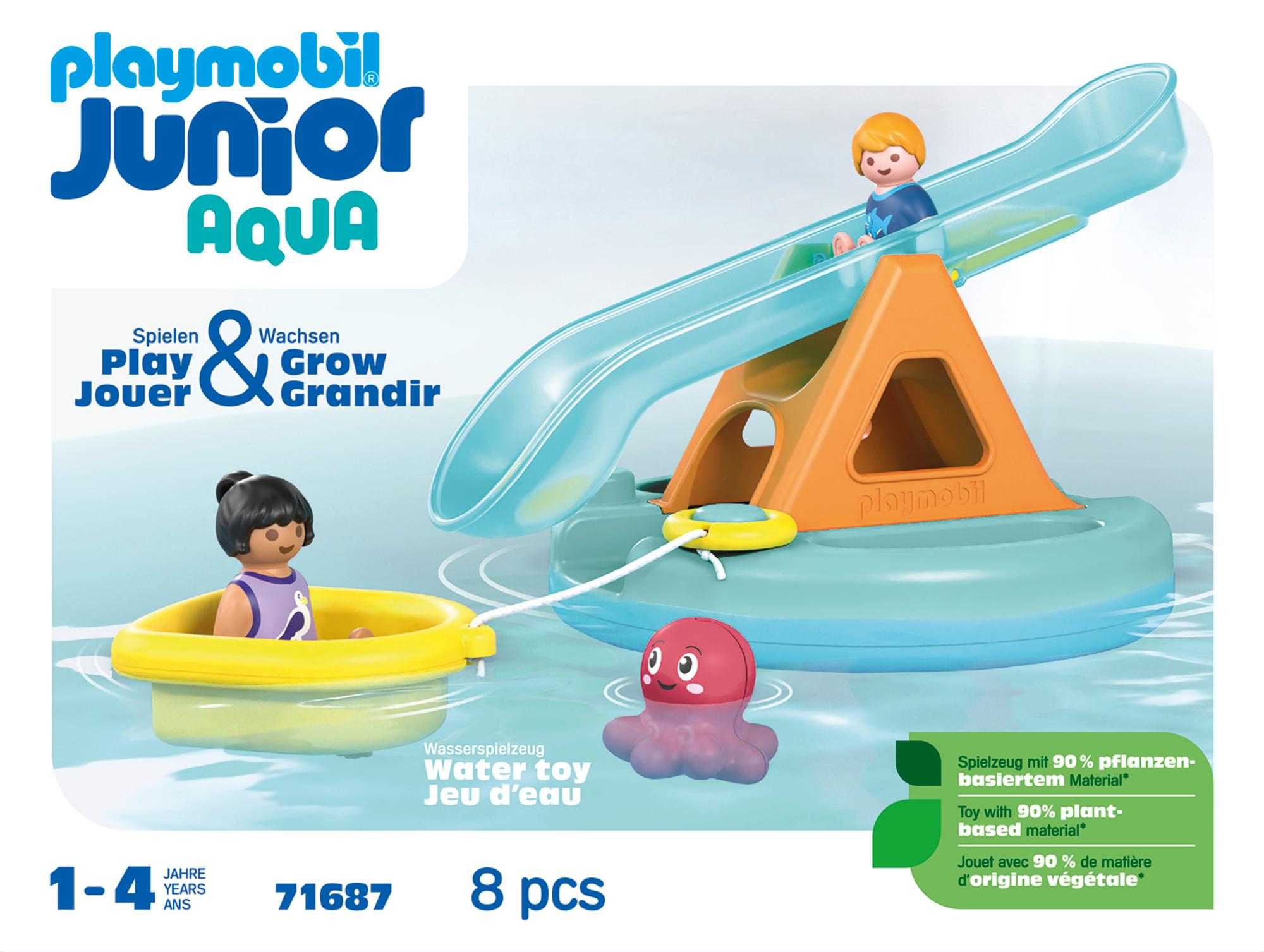 Produktbild PLAYMOBIL 71687 JUNIOR Badeinsel mit Wasserrutsche 3 von 8