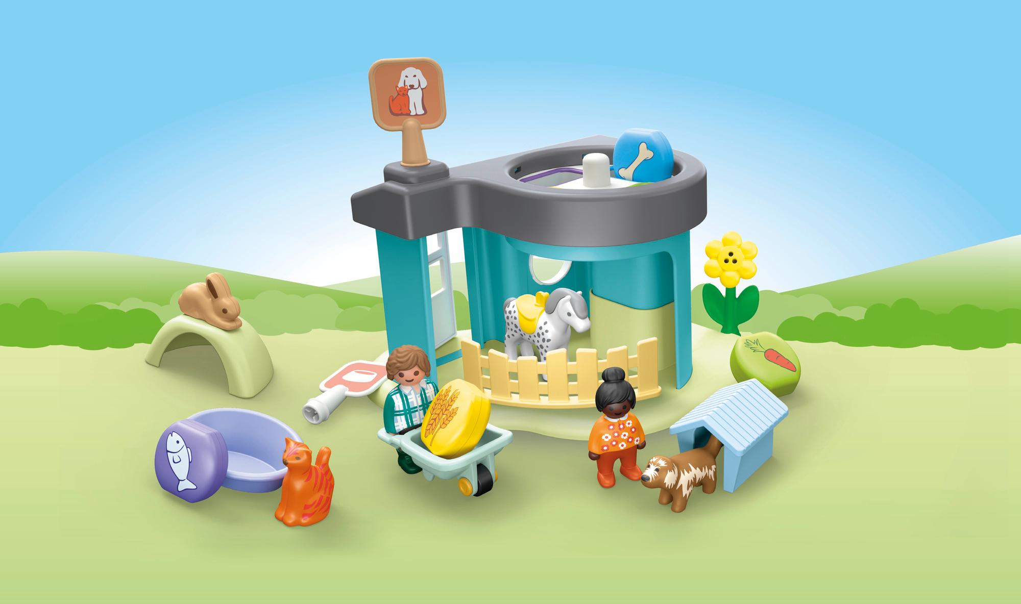 Produktbild PLAYMOBIL 71690 JUNIOR 1.2.3: Tierpension mit Futterspender 9 von 10