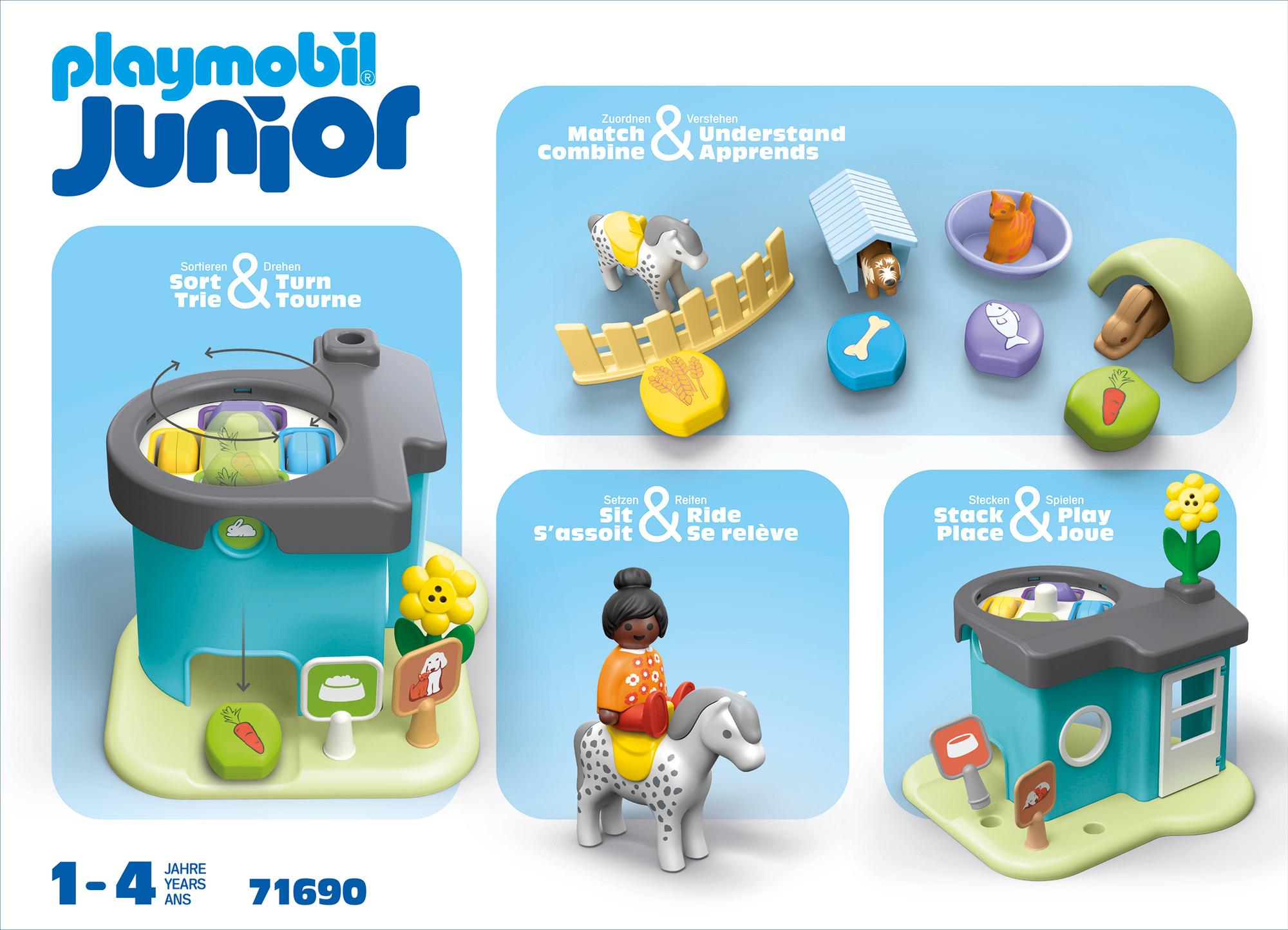 Produktbild PLAYMOBIL 71690 JUNIOR 1.2.3: Tierpension mit Futterspender 2 von 10