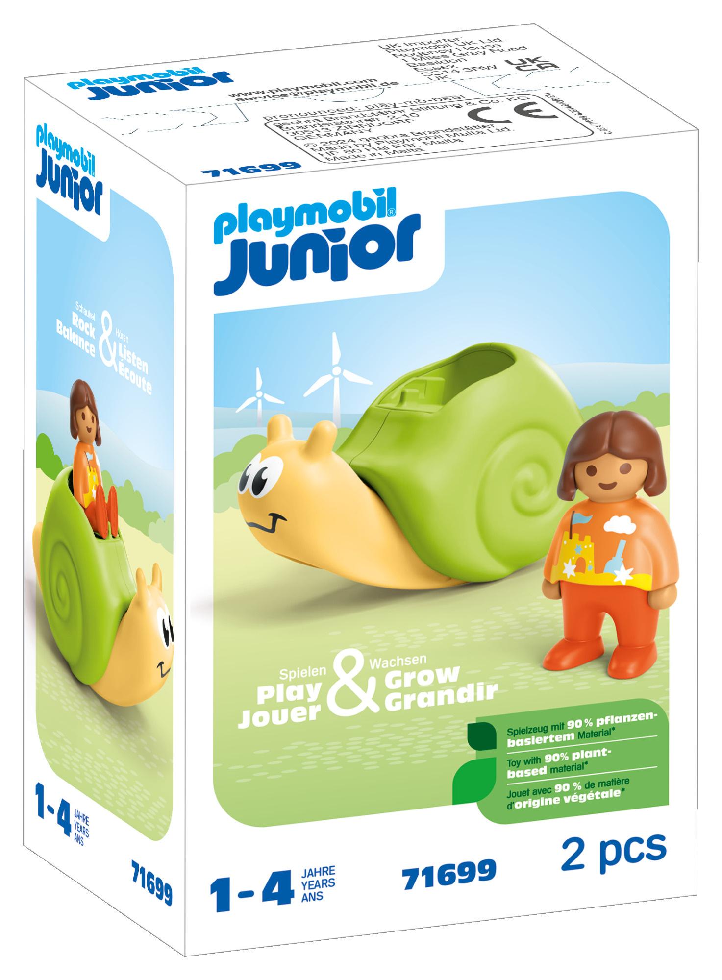 PLAYMOBIL 71699 JUNIOR 1.2.3: Schaukelschnecke mit Rasselfunktion