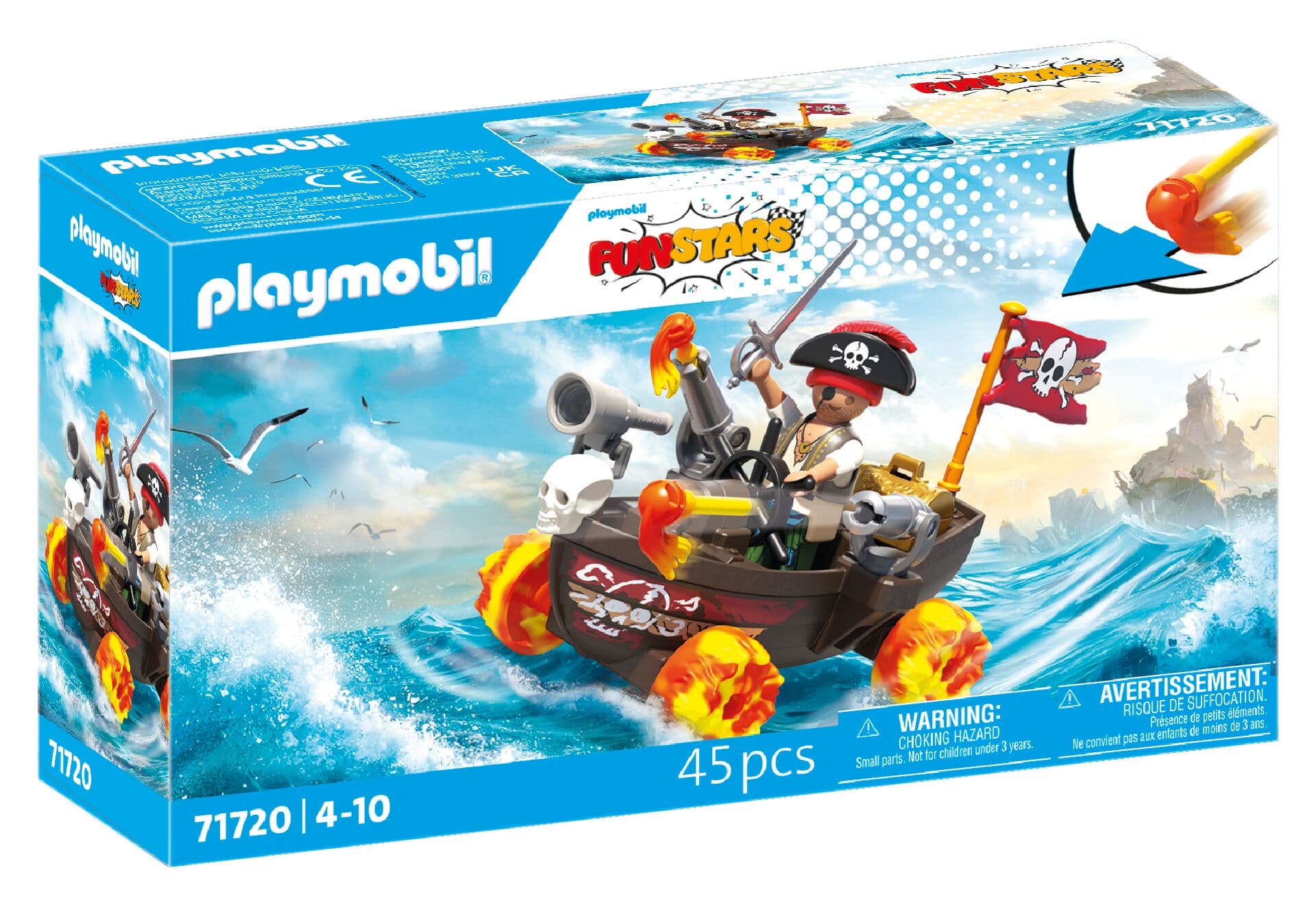PLAYMOBIL 71720 - Funstars - Rasendes Piratenboot