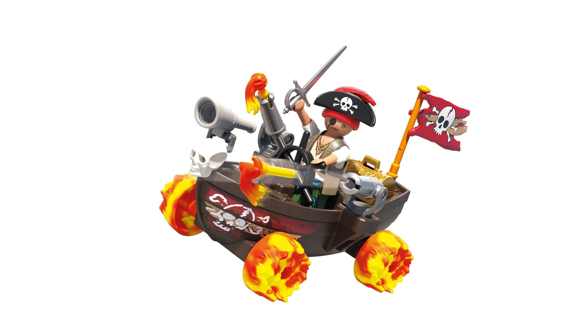 Produktbild PLAYMOBIL 71720 - Funstars - Rasendes Piratenboot 4 von 4