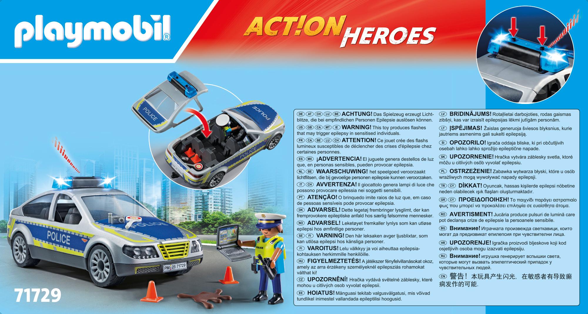Produktbild PLAYMOBIL 71729 ACTION HEROES Polizei Streifenwagen 2 von 6