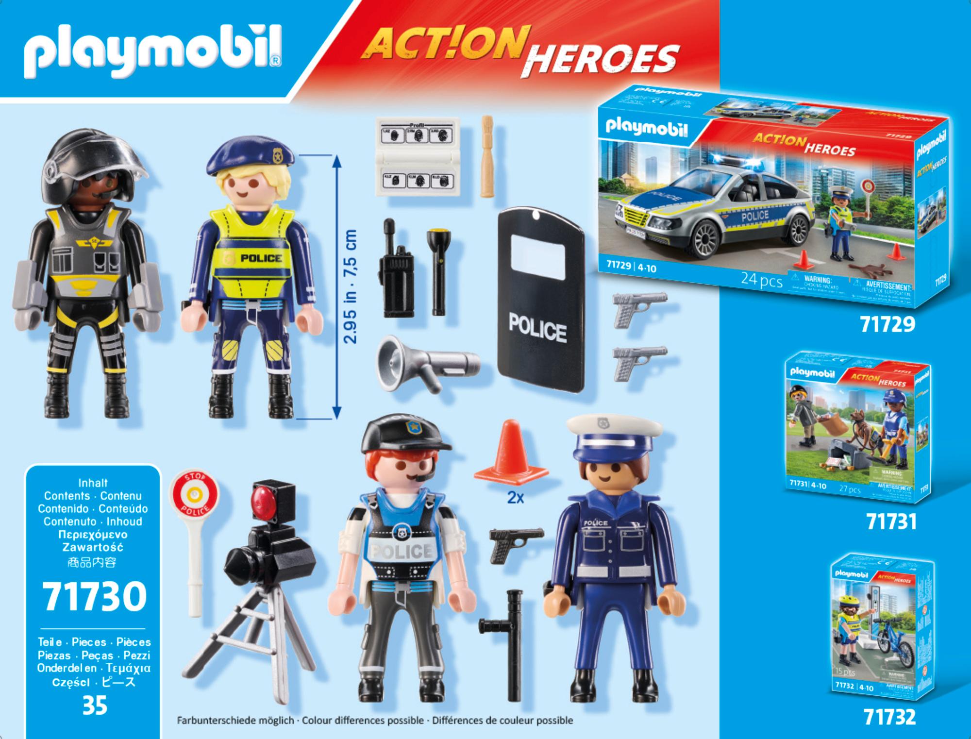 Produktbild PLAYMOBIL 71730 ACTION HEROES Figurenset Polizei 2 von 4