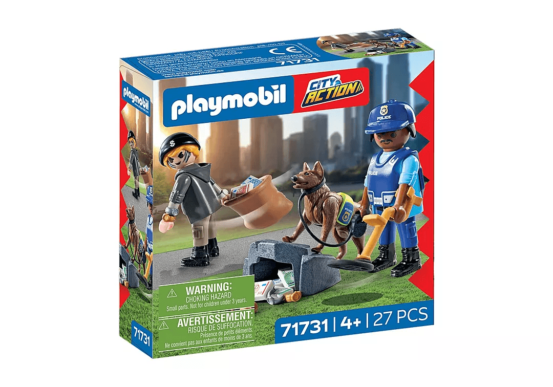 PLAYMOBIL 71731 ACTION HEROES Búsqueda de pistas con perro