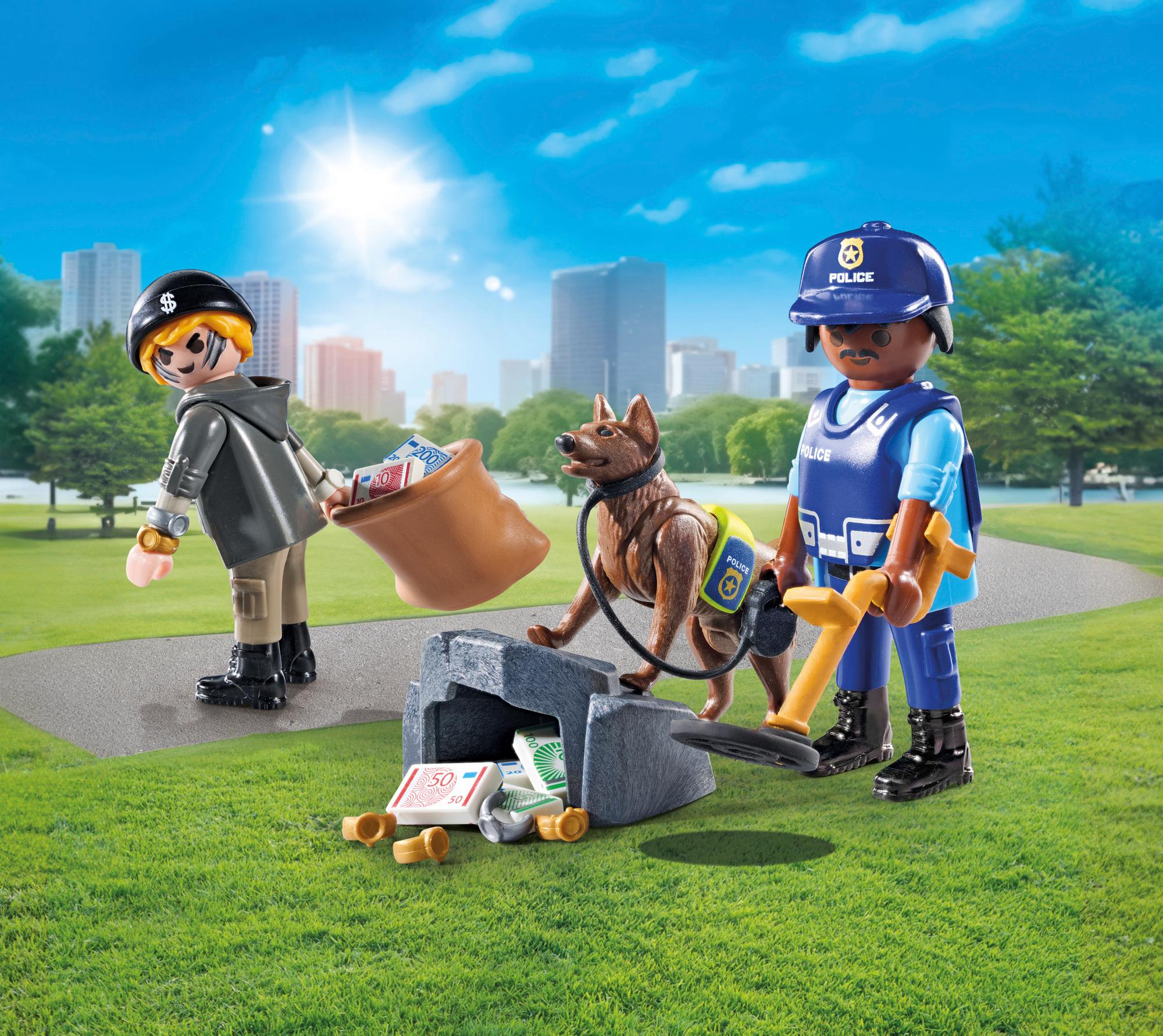 Produktbild PLAYMOBIL 71731 ACTION HEROES Spurensuche mit Hund 4 von 4