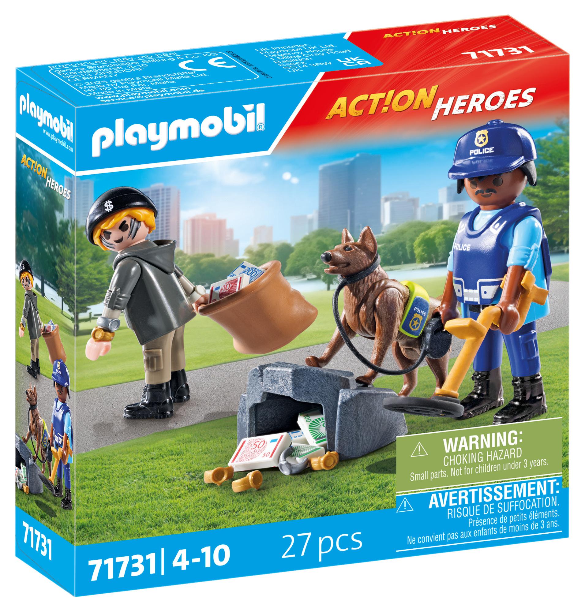 PLAYMOBIL 71731 ACTION HEROES Spurensuche mit Hund