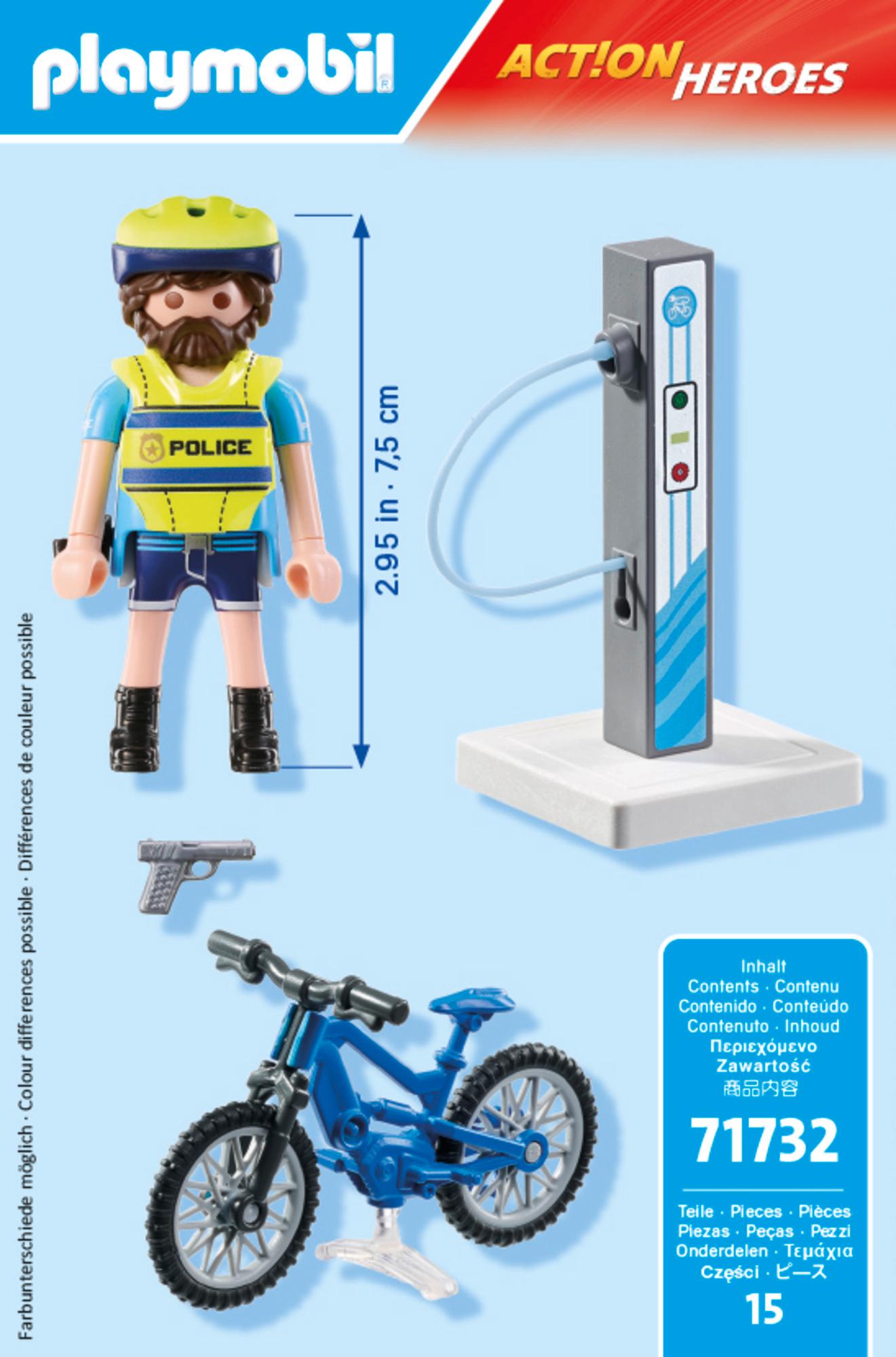 Produktbild PLAYMOBIL 71732 ACTION HEROES Polizei Fahrradstreife 2 von 4