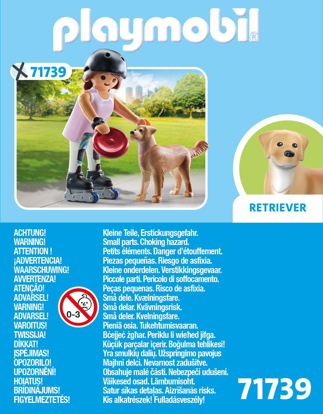 Produktbild PLAYMOBIL 71739 - my Life - Inlinerin mit Retriever 2 von 4