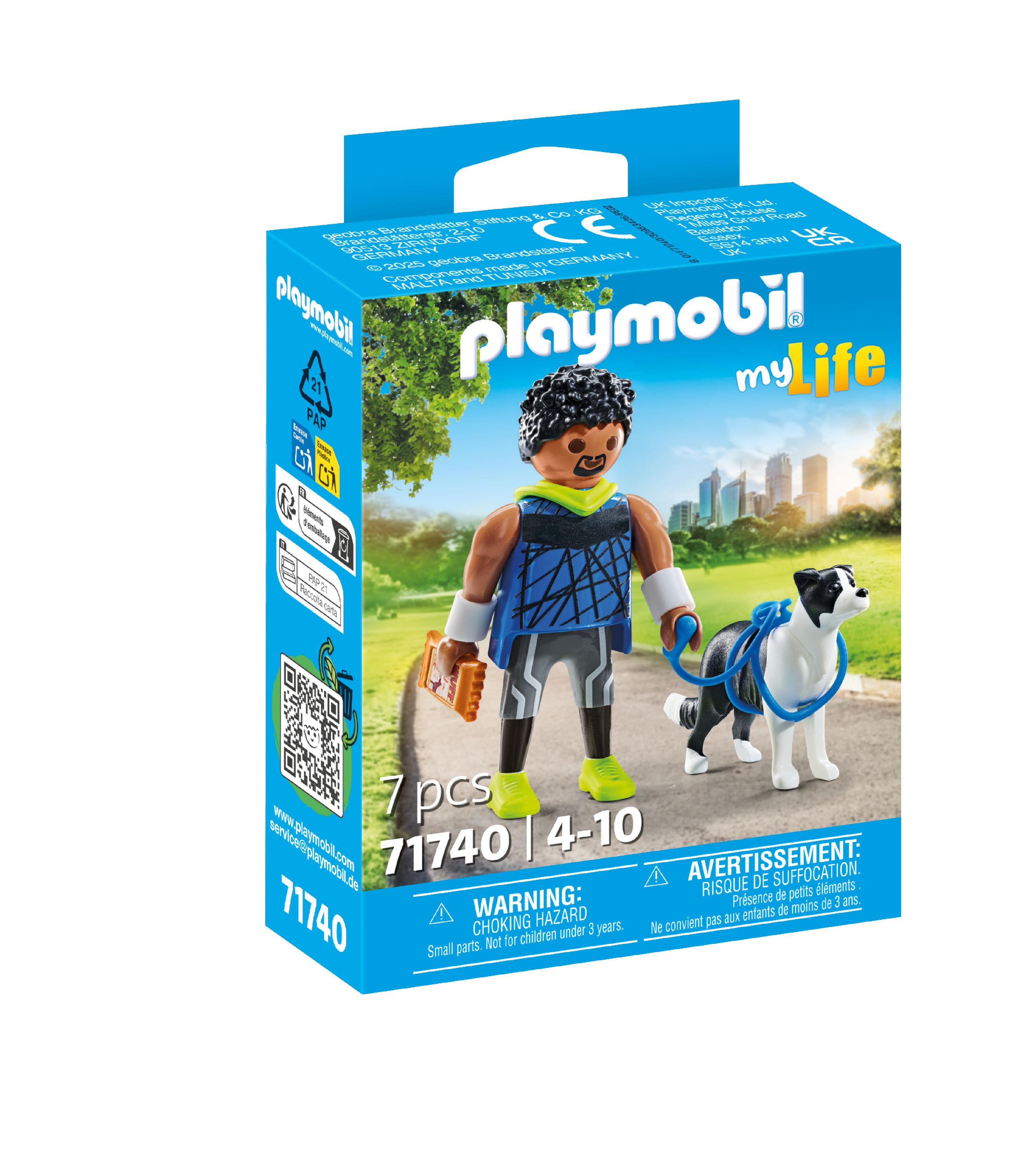PLAYMOBIL 71740 - my Life - Jogger mit Border Collie