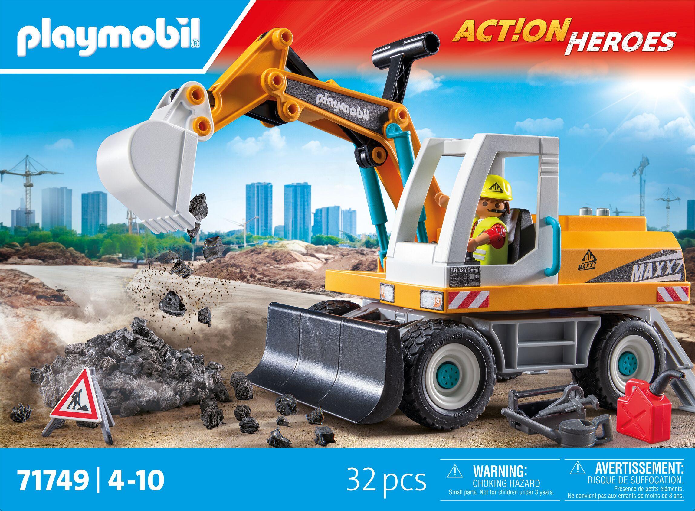 Produktbild PLAYMOBIL 71749 ACTION HEROES Großer Bagger 3 von 4