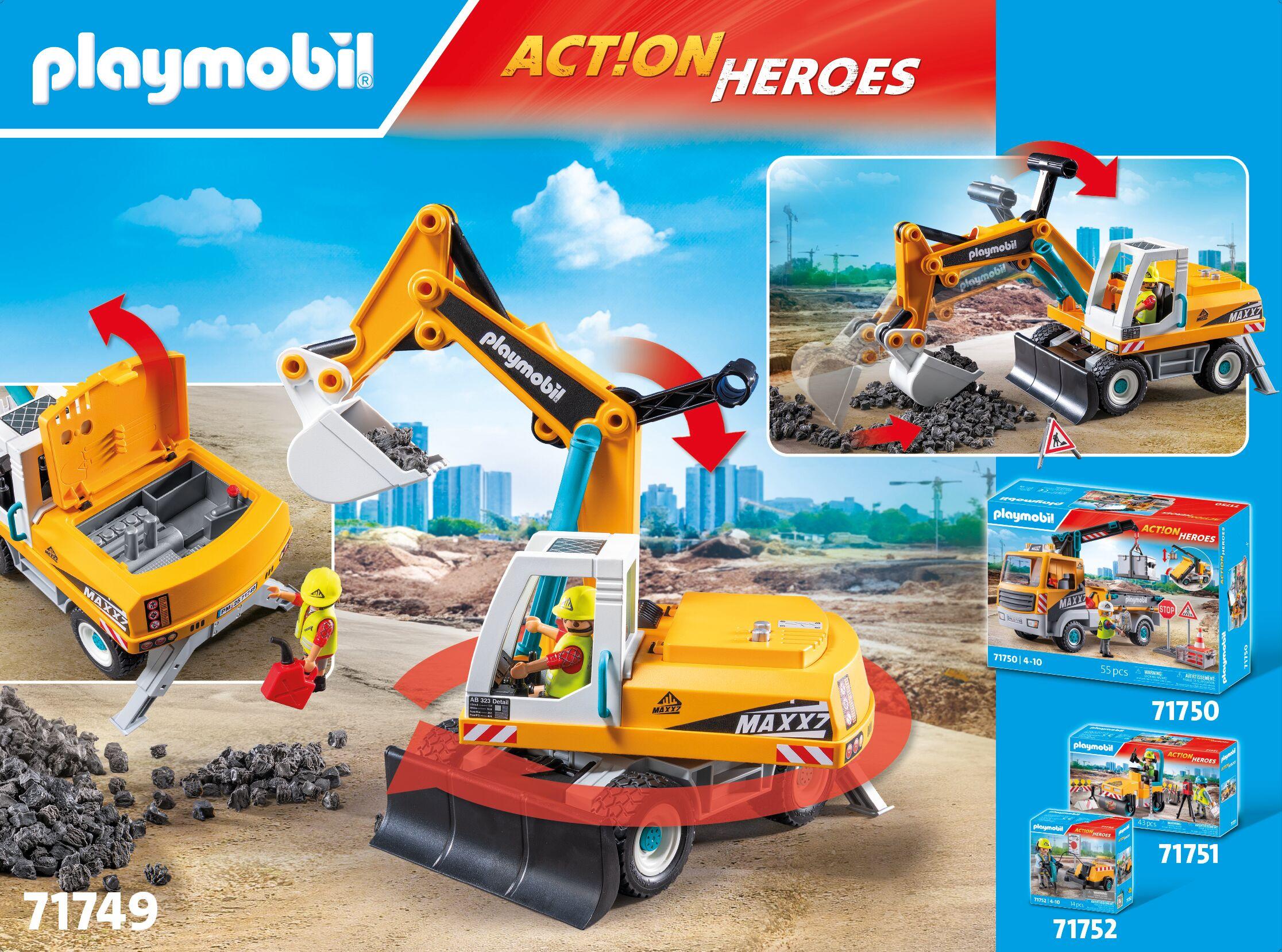 Produktbild PLAYMOBIL 71749 ACTION HEROES Großer Bagger 2 von 4