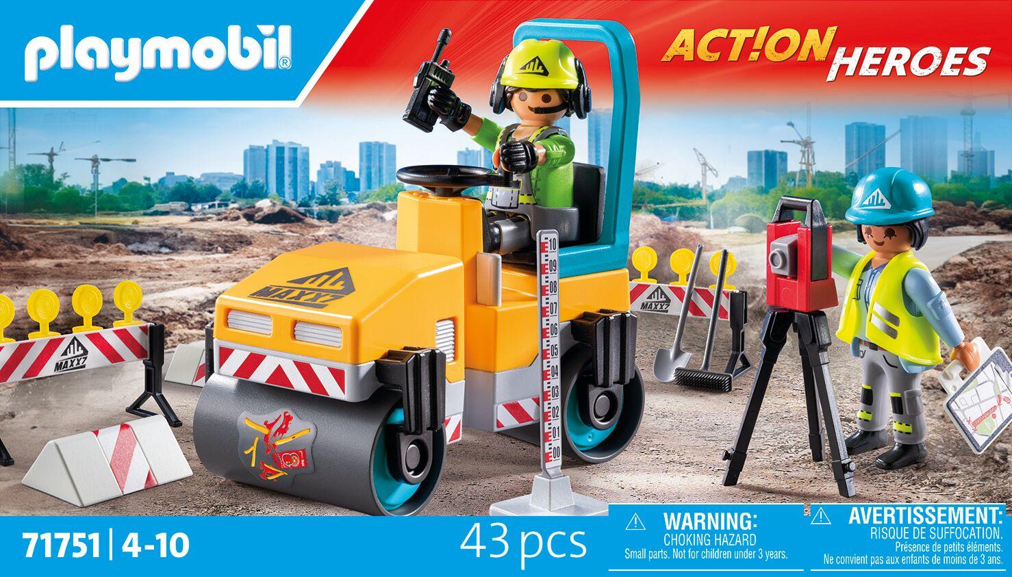 Produktbild PLAYMOBIL 71751 ACTION HEROES Straßenbaustelle 3 von 4