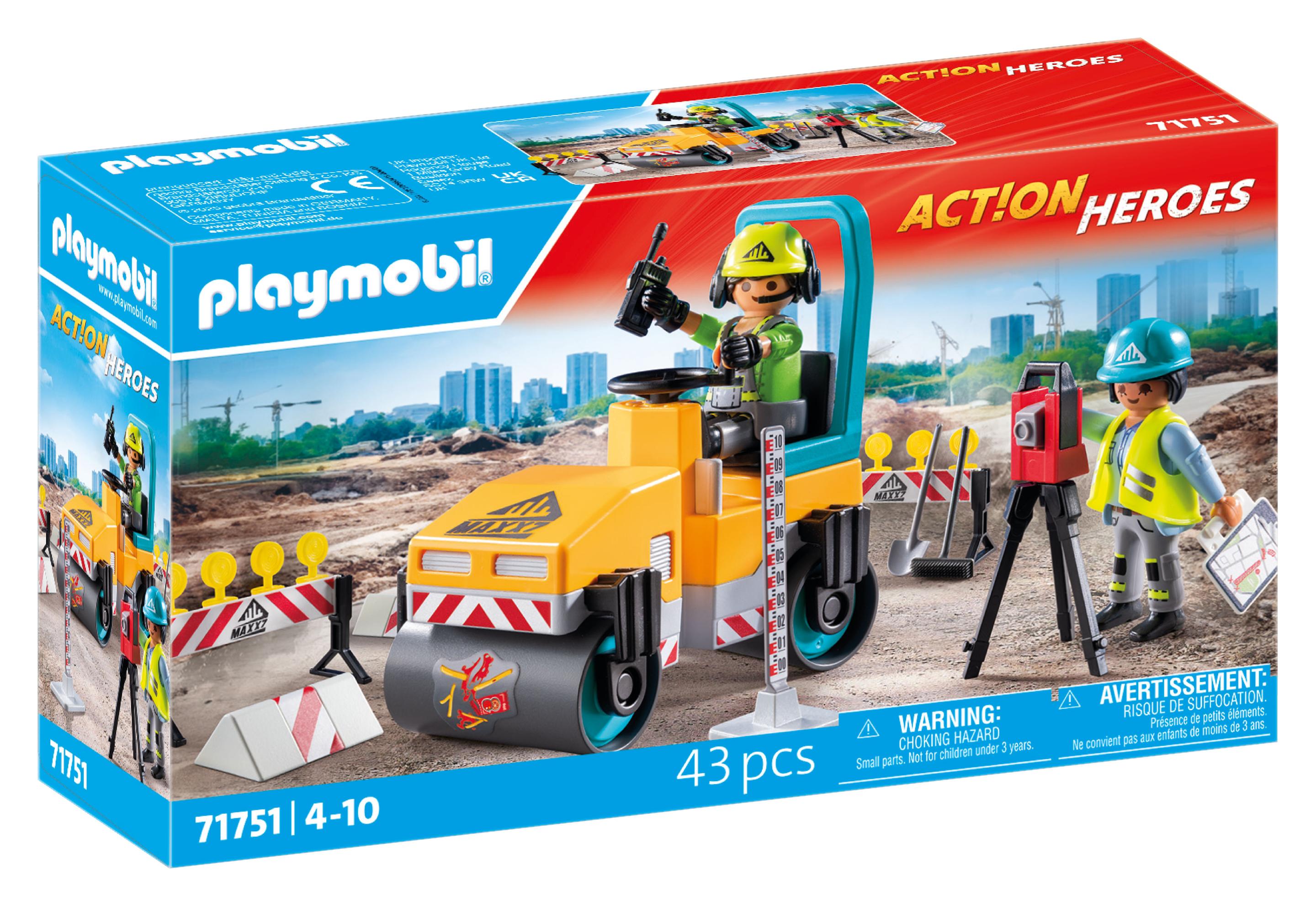 PLAYMOBIL 71751 ACTION HEROES Straßenbaustelle