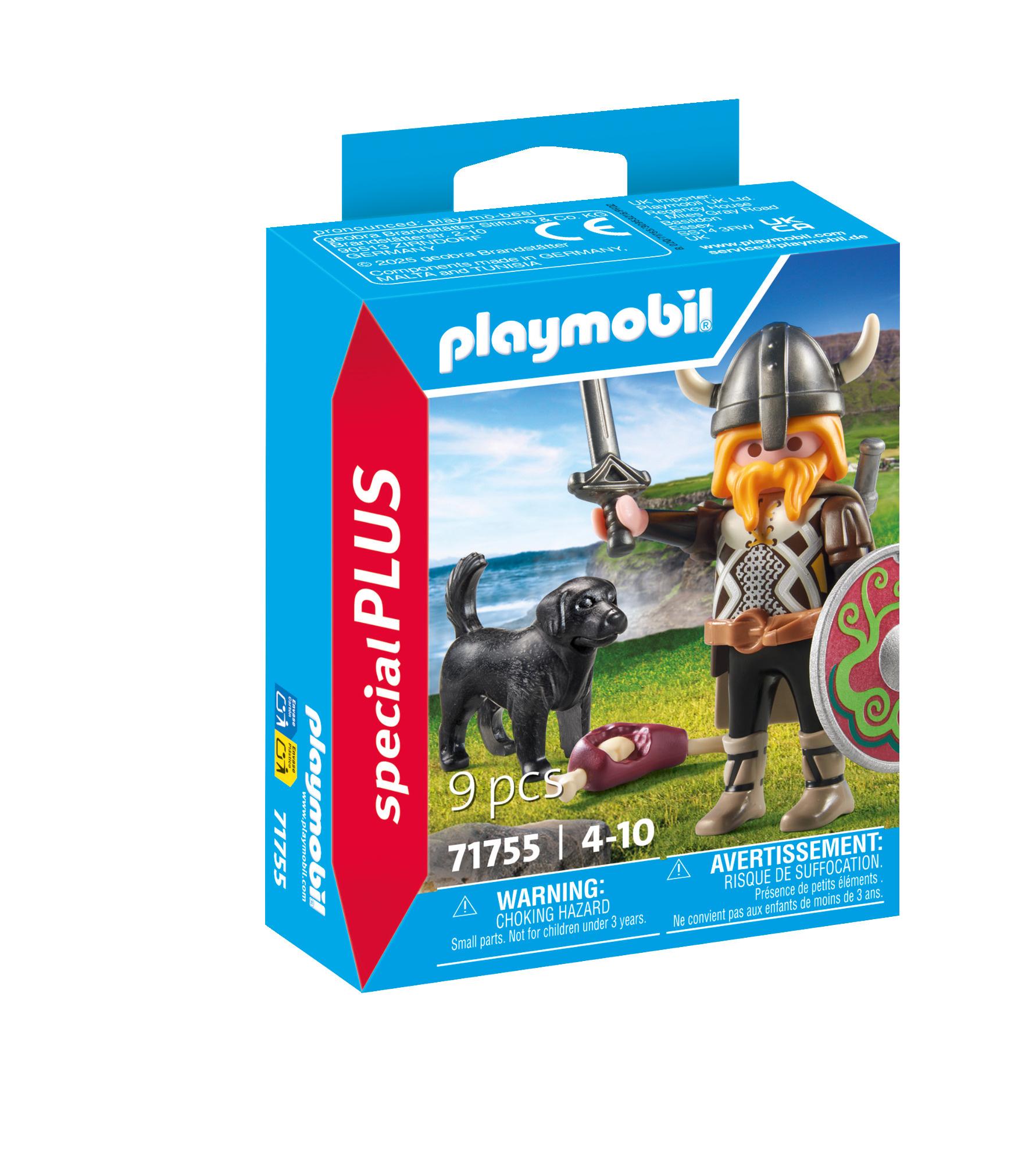 PLAYMOBIL 71755 - Special Plus - Wikinger mit Wachhund