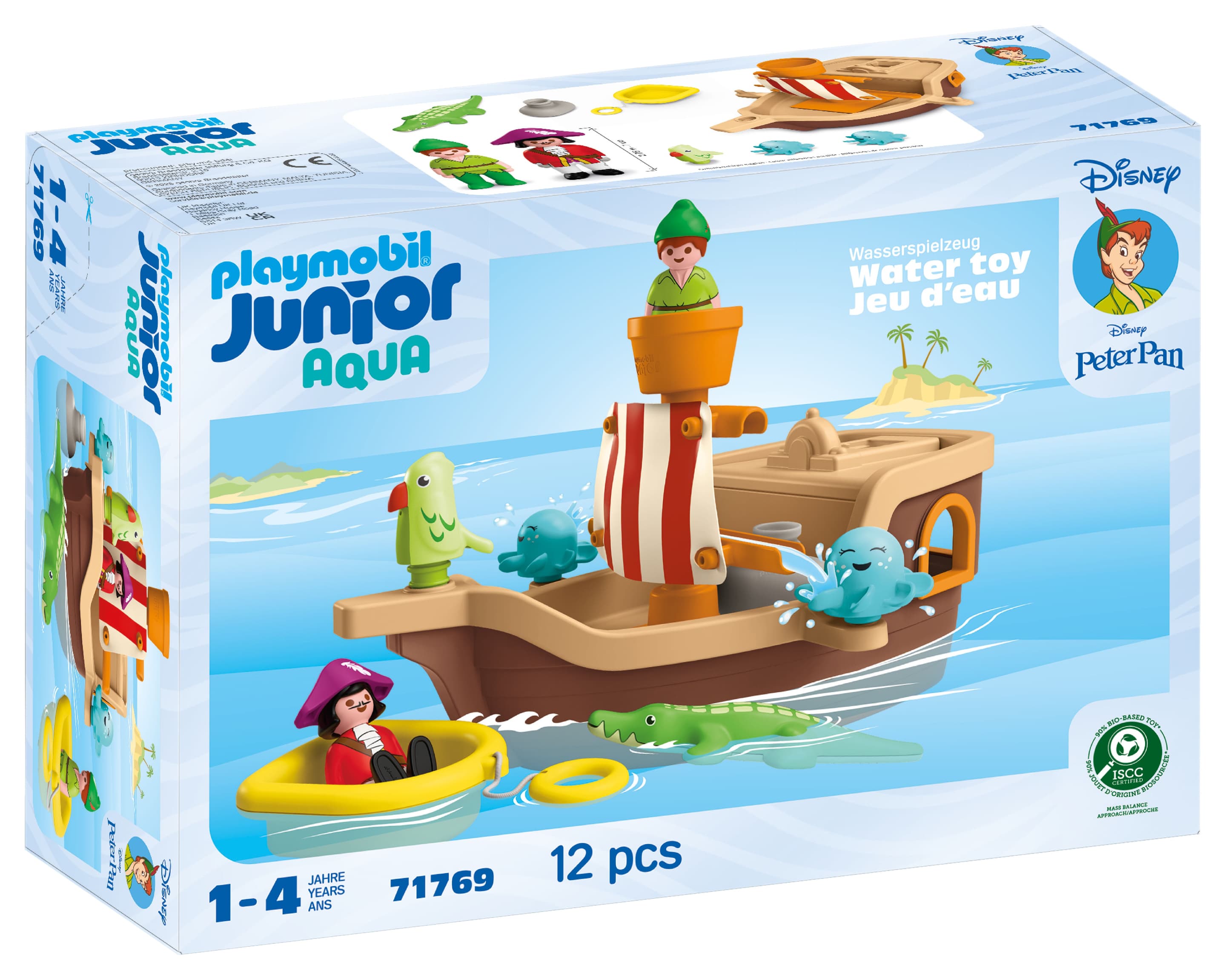 PLAYMOBIL 71769 JUNIOR & Disney: Peter Pans Piratenschiff mit Wasserspritzspaß