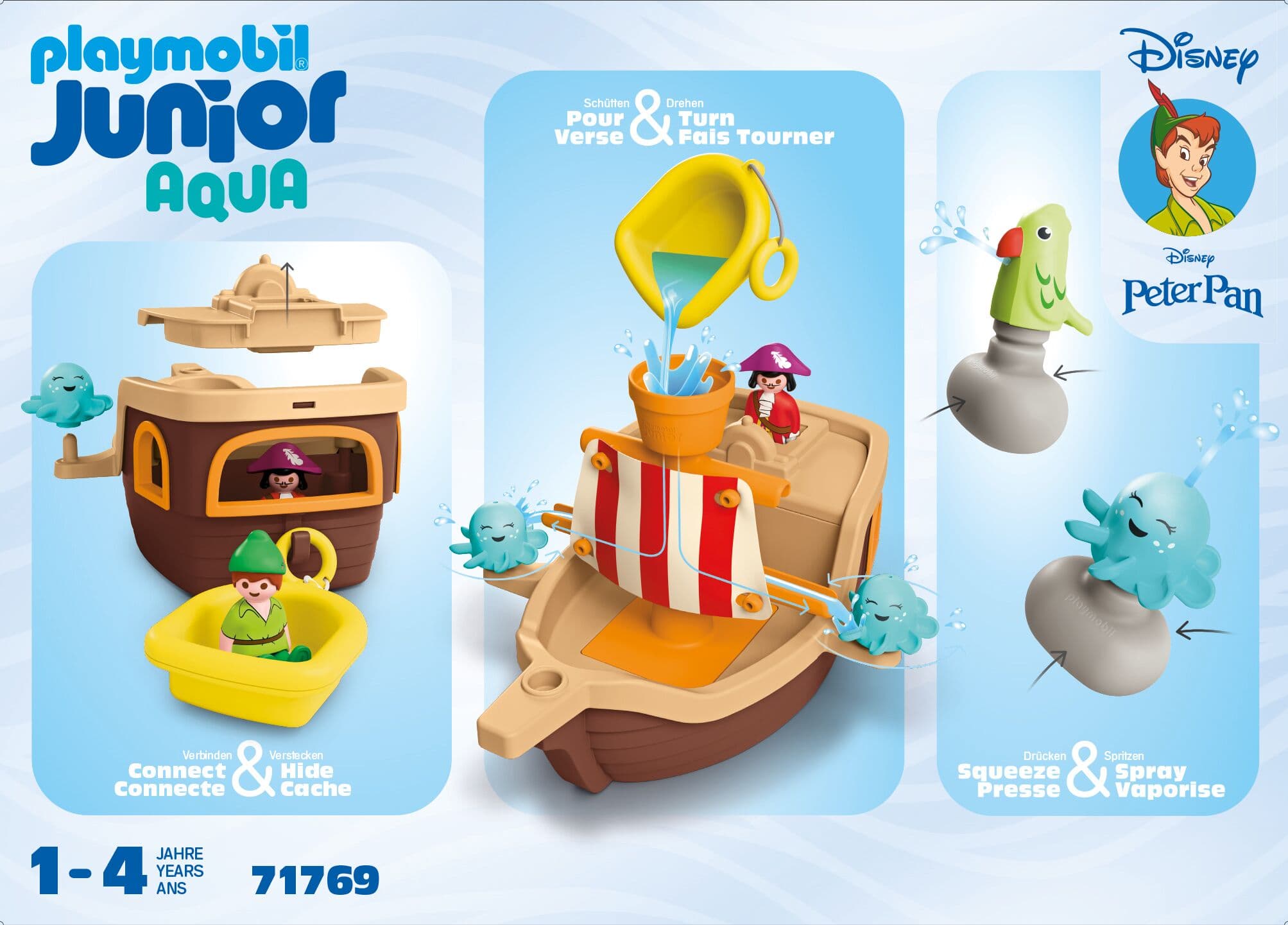 Produktbild PLAYMOBIL 71769 JUNIOR & Disney: Peter Pans Piratenschiff mit Wasserspritzspaß 3 von 7