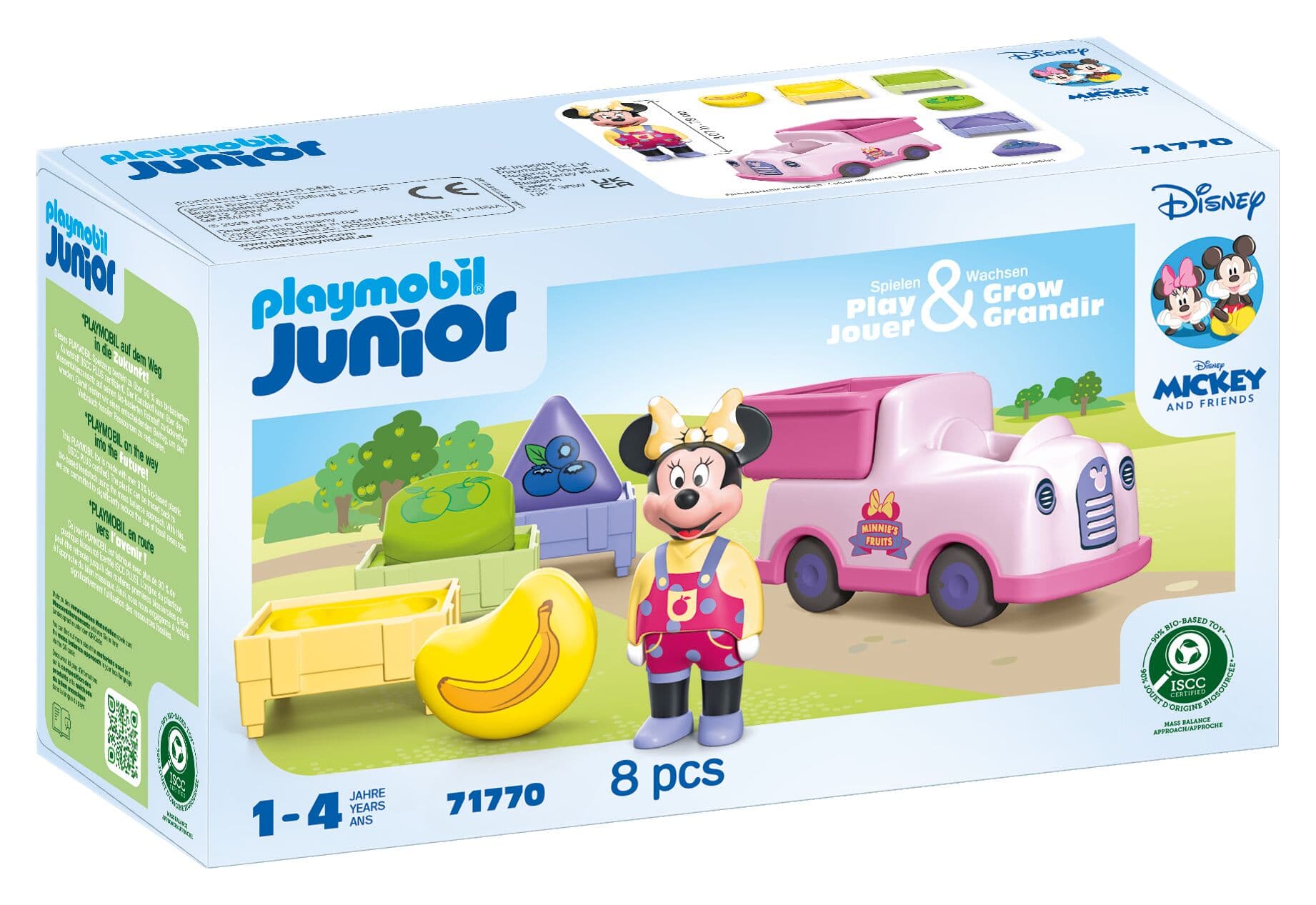 PLAYMOBIL 71770 JUNIOR & Disney: Minnie Maus' Obst-Transporter mit Sortierspaß
