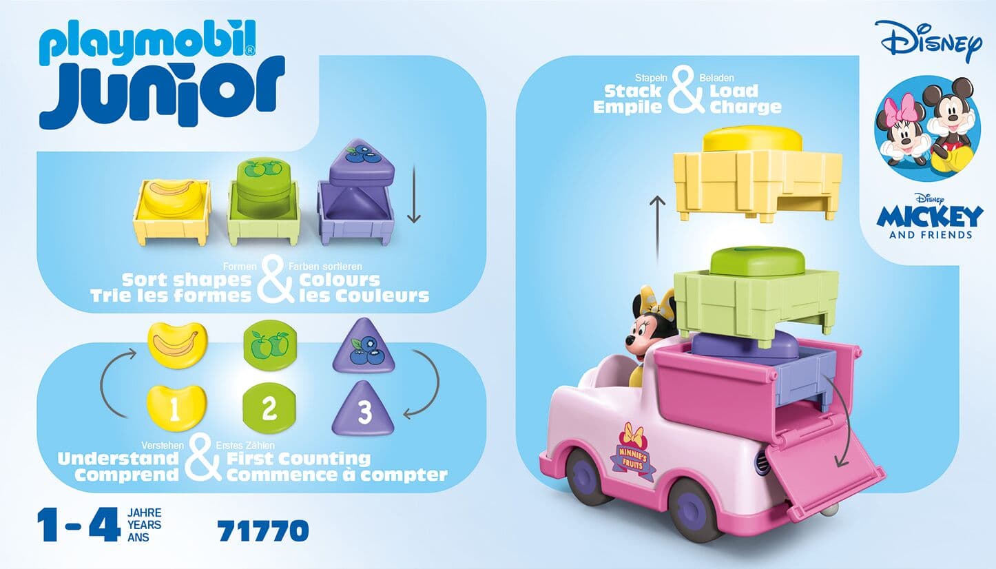 Produktbild PLAYMOBIL 71770 JUNIOR & Disney: Minnie Maus' Obst-Transporter mit Sortierspaß 3 von 6