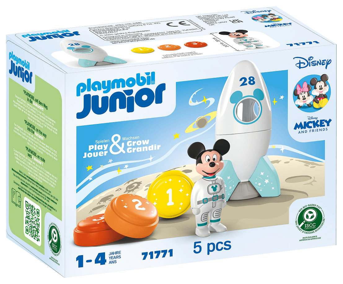 PLAYMOBIL 71771 JUNIOR & Disney: Micky Maus' Raketen- & Weltraum-Abenteuer