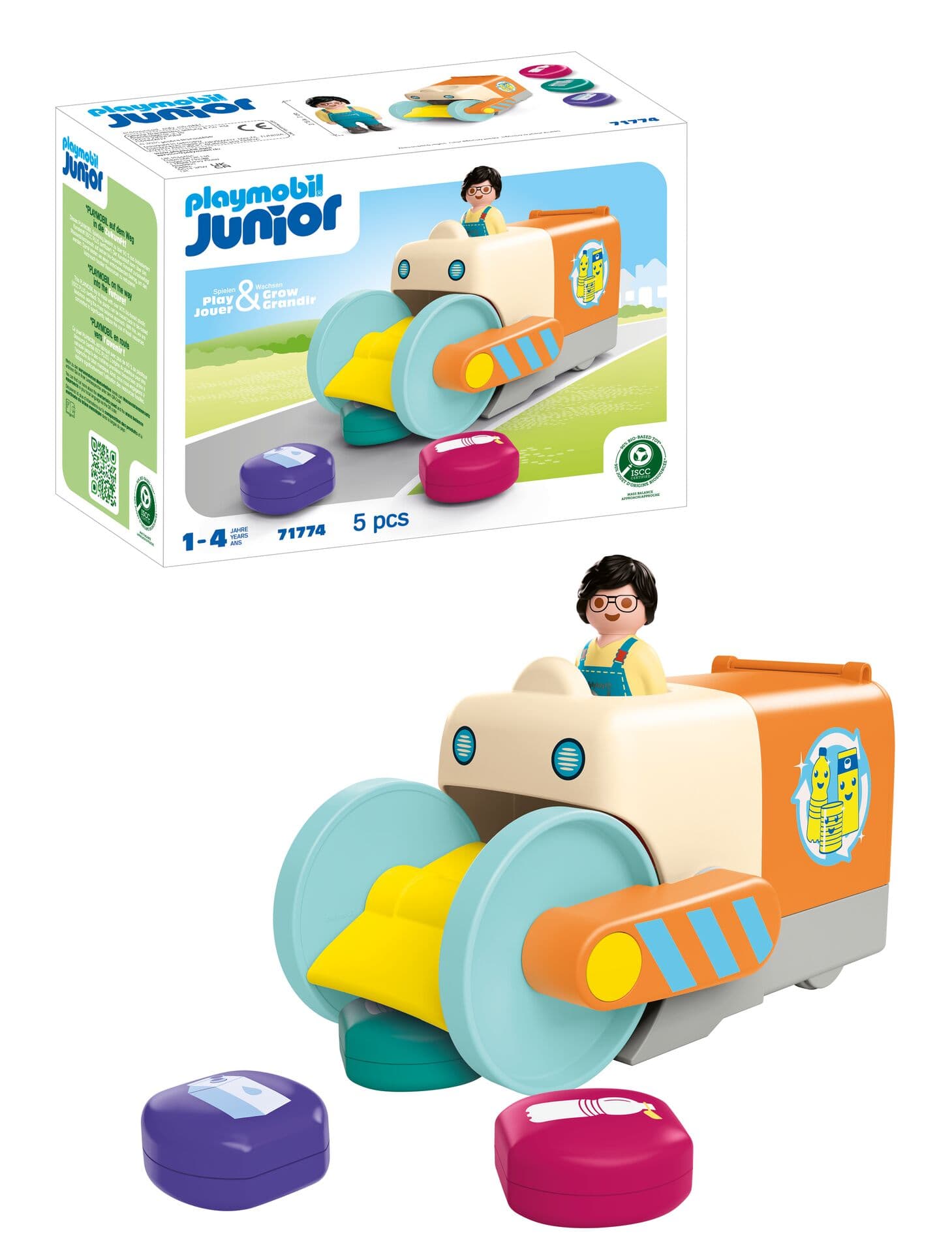 Produktbild PLAYMOBIL 71774 JUNIOR Spaßiges Müllsammelfahrzeug 4 von 5