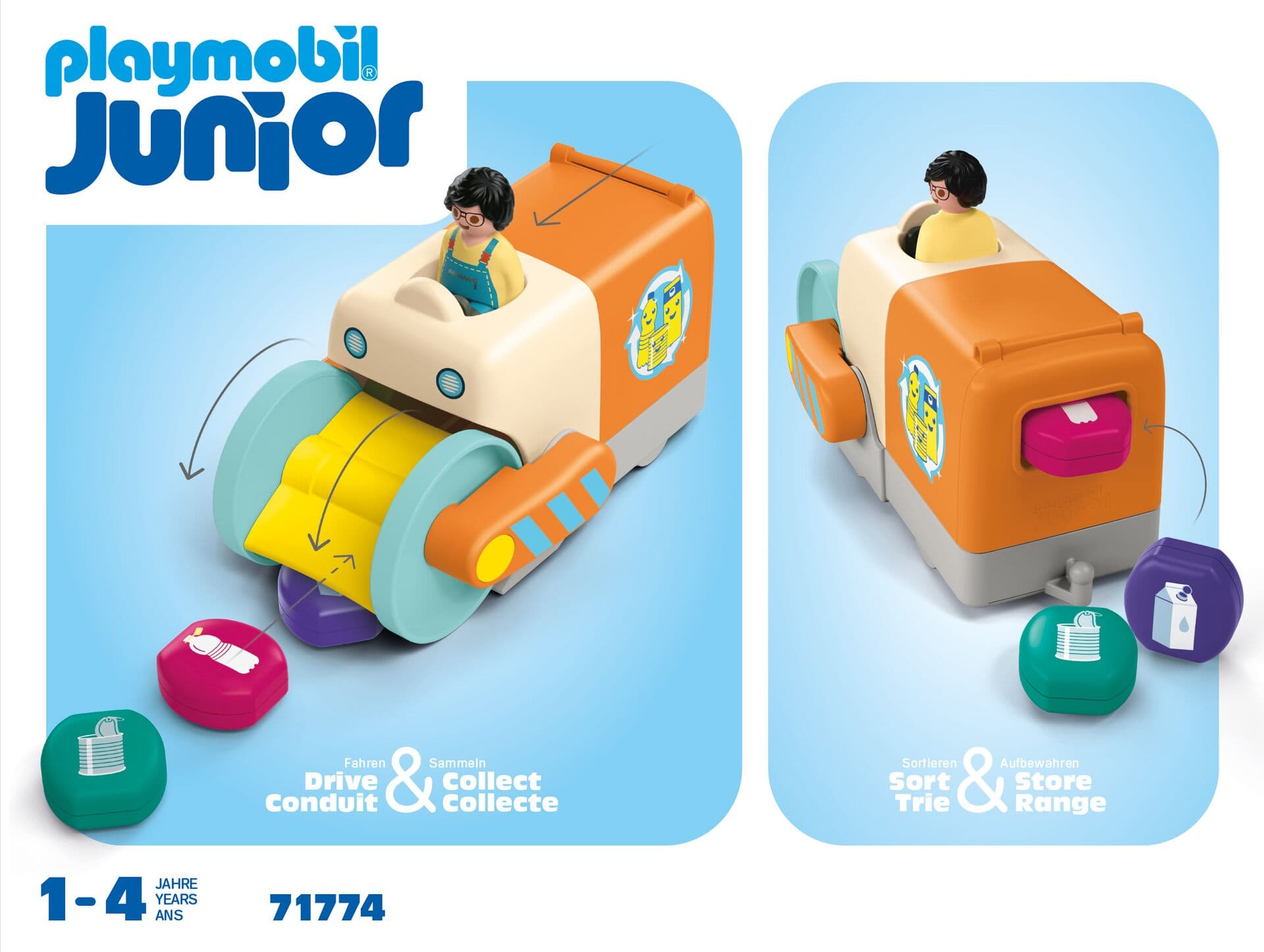 Produktbild PLAYMOBIL 71774 JUNIOR Spaßiges Müllsammelfahrzeug 3 von 5