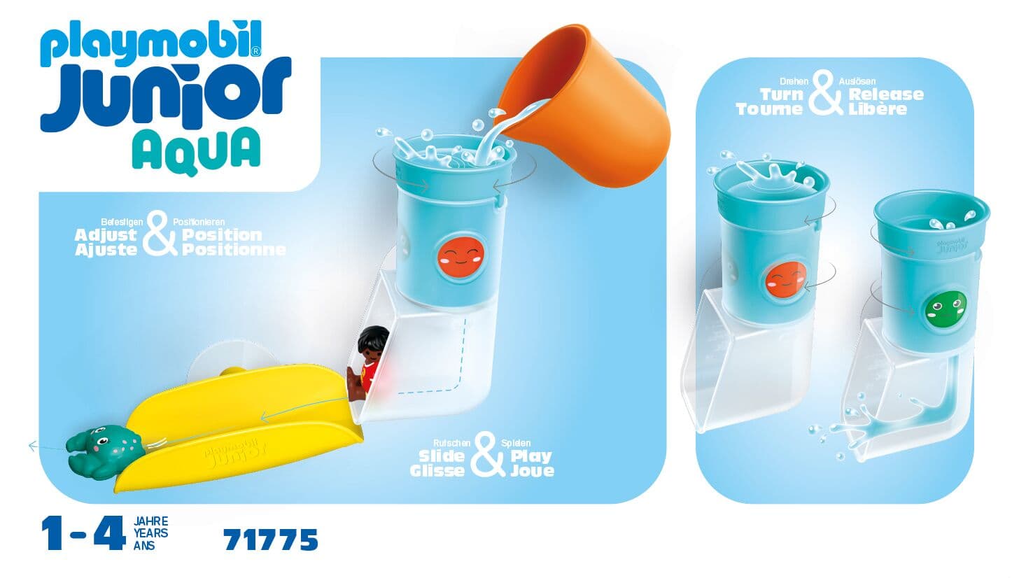 Produktbild PLAYMOBIL 71775 JUNIOR AQUA: Wasserfalltank mit Rutsche 3 von 5